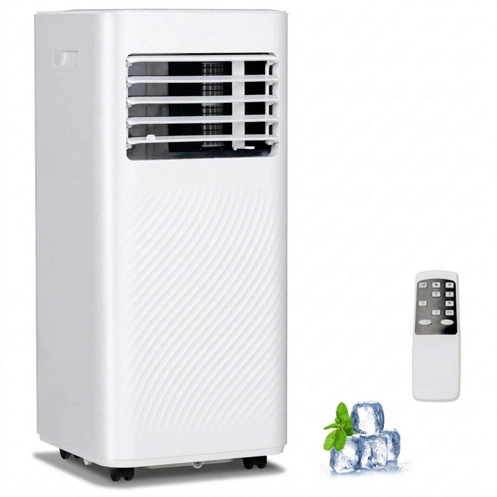 SUGIFT 4-in-1 8000 BTU Air Conditioner with Fan Dehumidifier and Sleep Mode 27.5-in Tall for 250 sq ft Rooms White