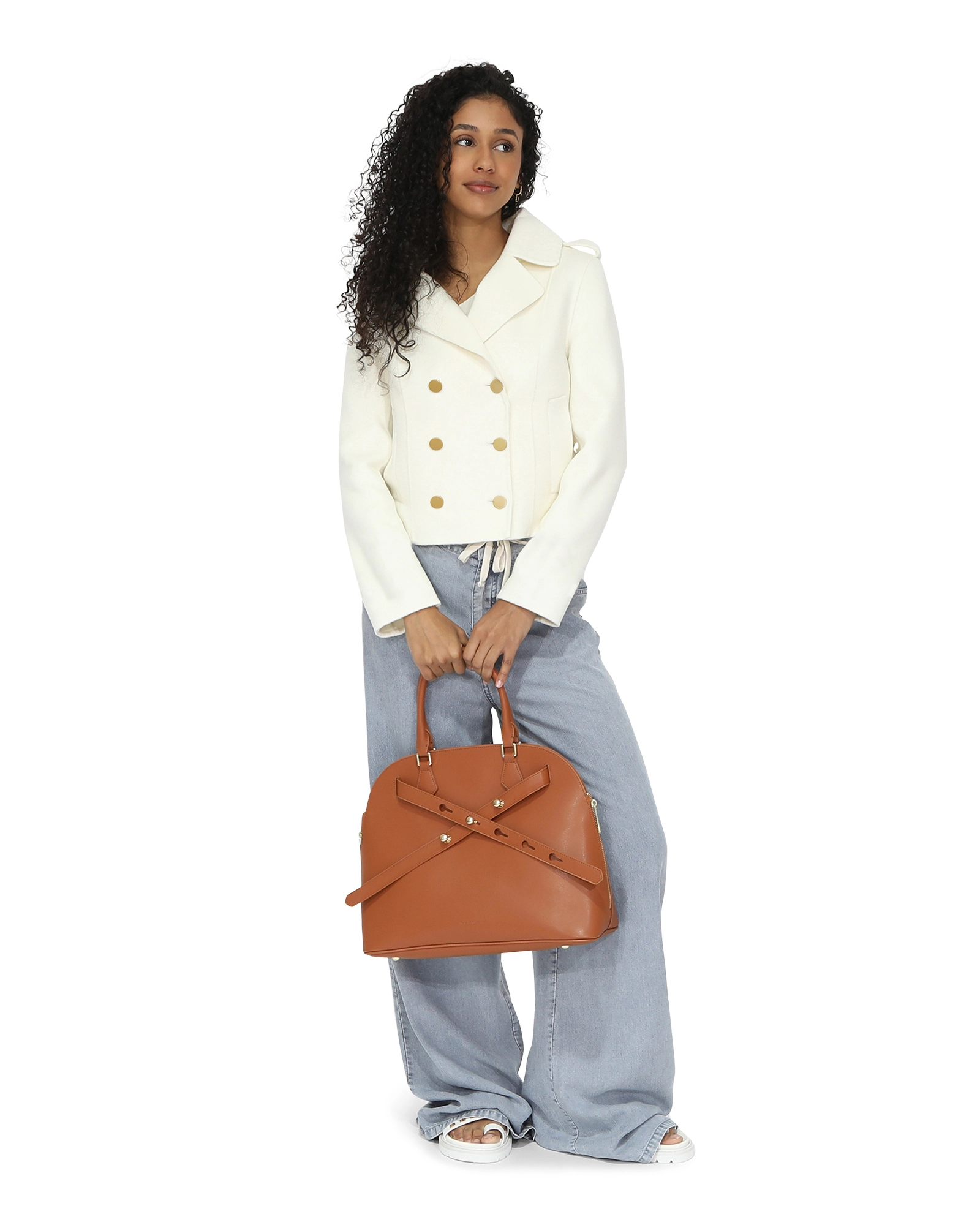 Belle & Bloom Womens Back Time Military Peacoat