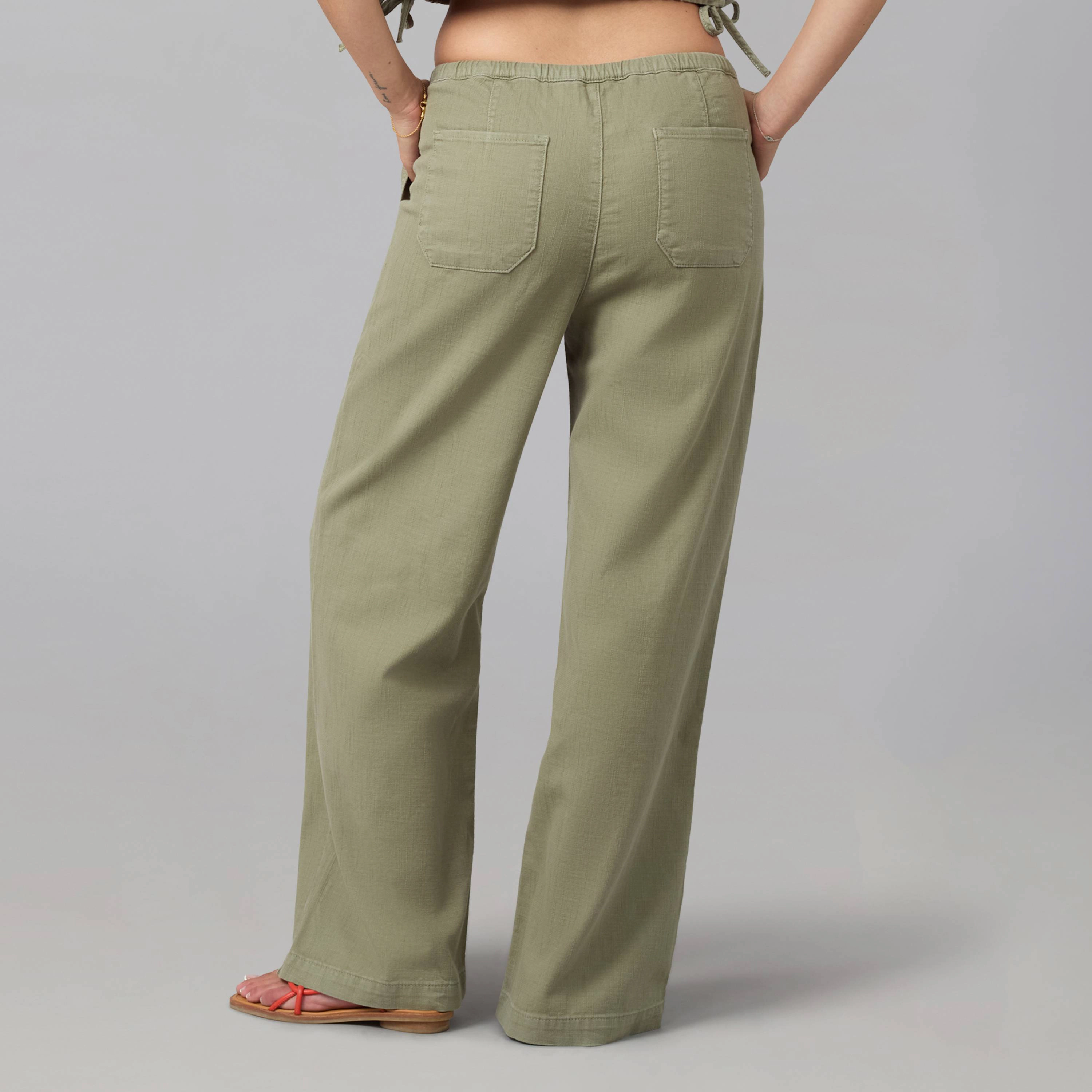 Lola Denim Womens Remy Mid Rise Cotton Twill Trouser