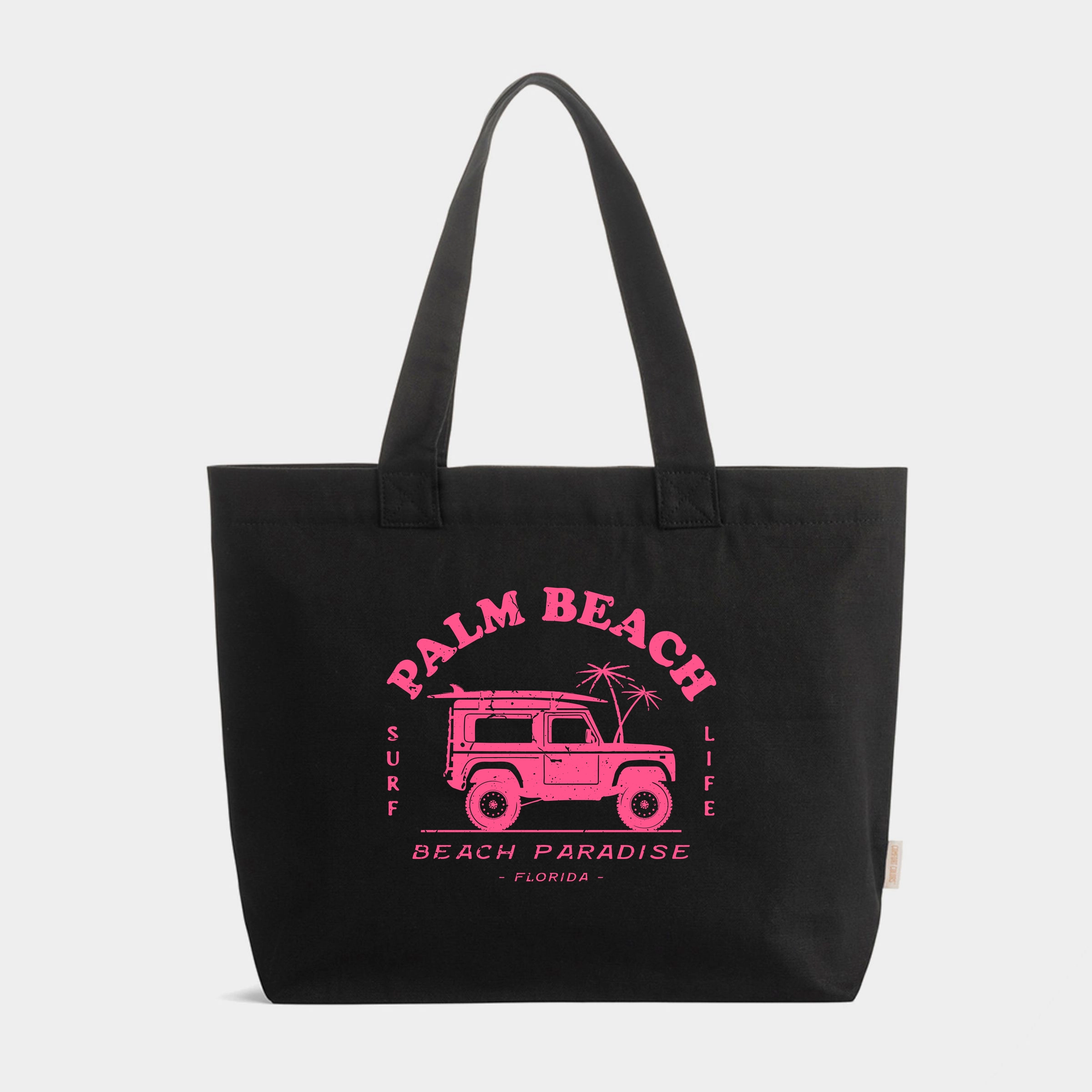 Simply Sage Market - Zippered Canvas Tote Palm Beach Truck