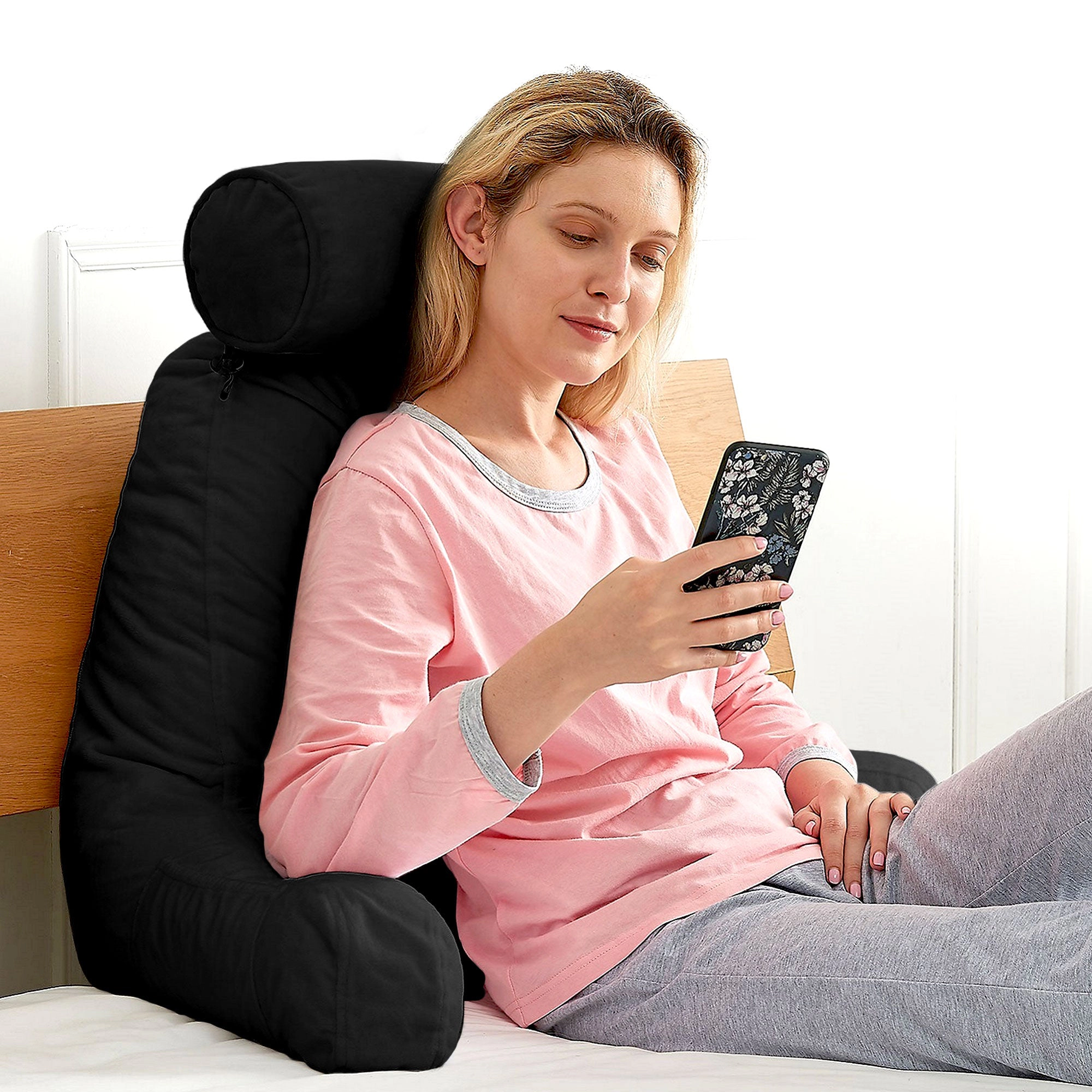 Cheer Collection XL TV Reading and Gaming Pillow with Bolster and Backrest