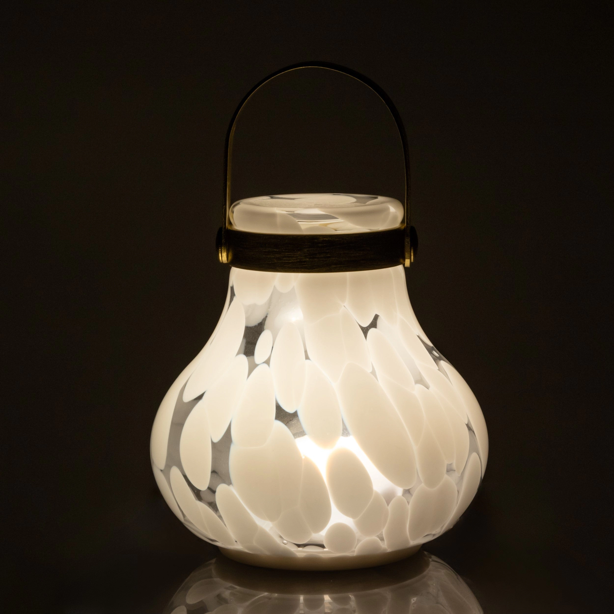 Allsop Home & Garden Moondrop Lantern Rechargeable Glass LED Lantern