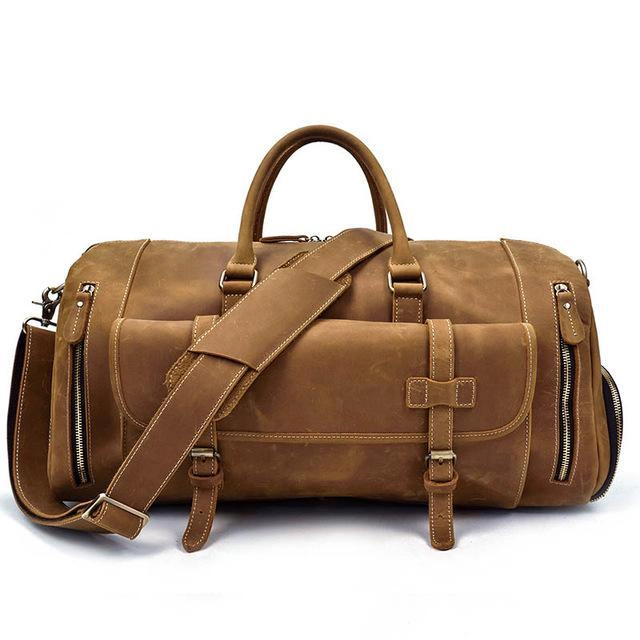 Steel Horse Leather Unisex The Bard Weekender | Handmade Duffle Bag