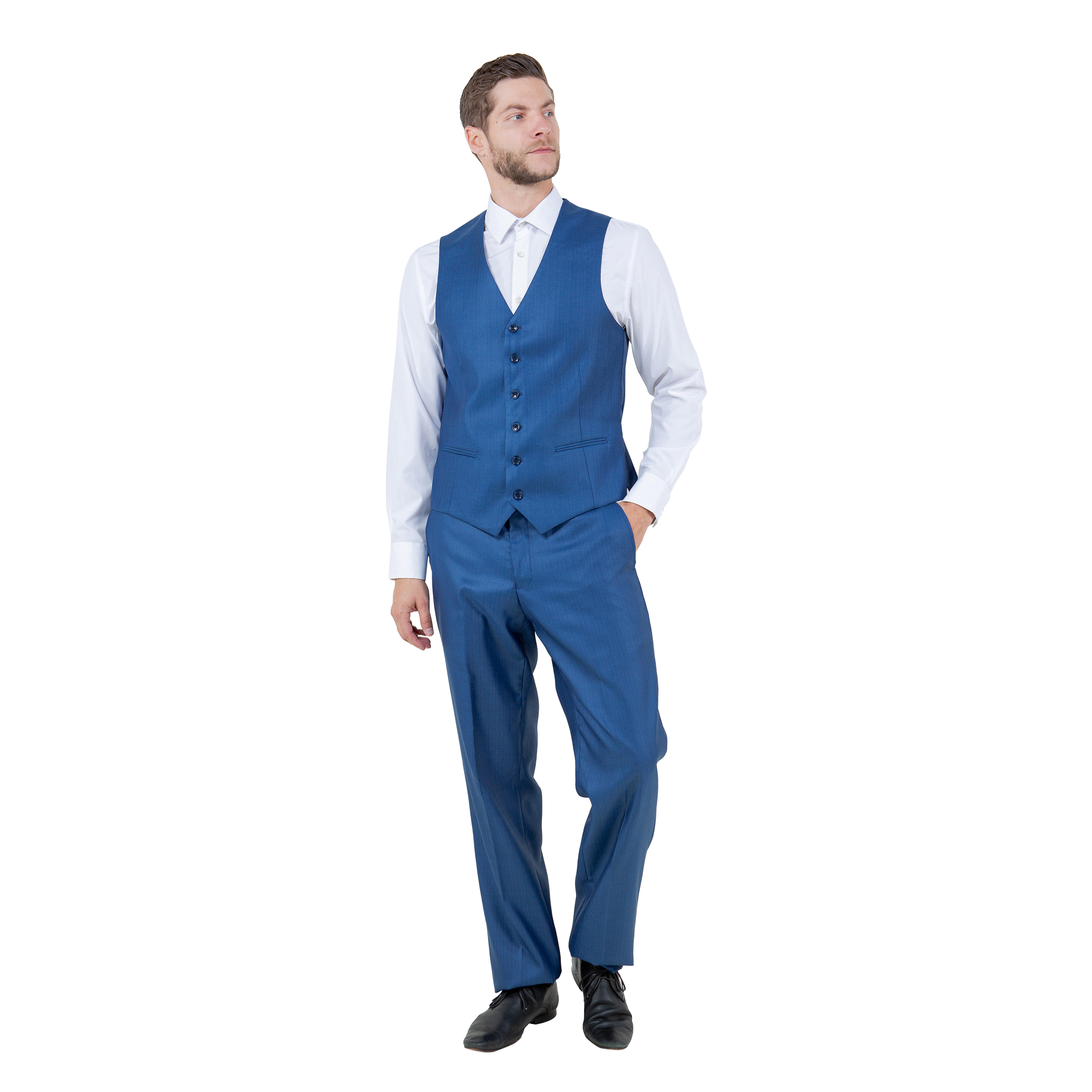 Tazzio Mens Suit Set 3-Piece Sharkskin, Modern-Fit
