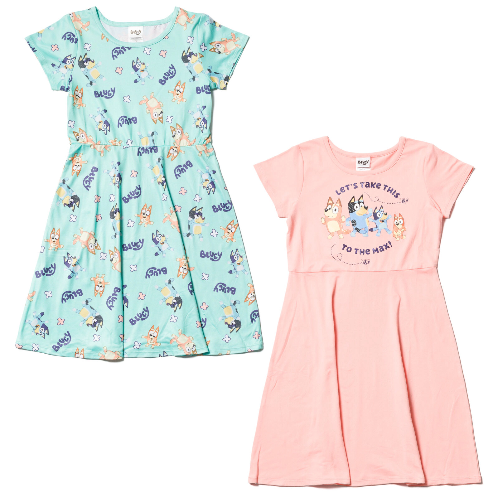 Bluey Girls' 2-Pack Skater Dresses