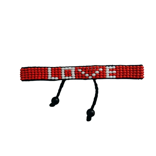 SAWA SAWA Brave Love Bracelet in Red and White Courage