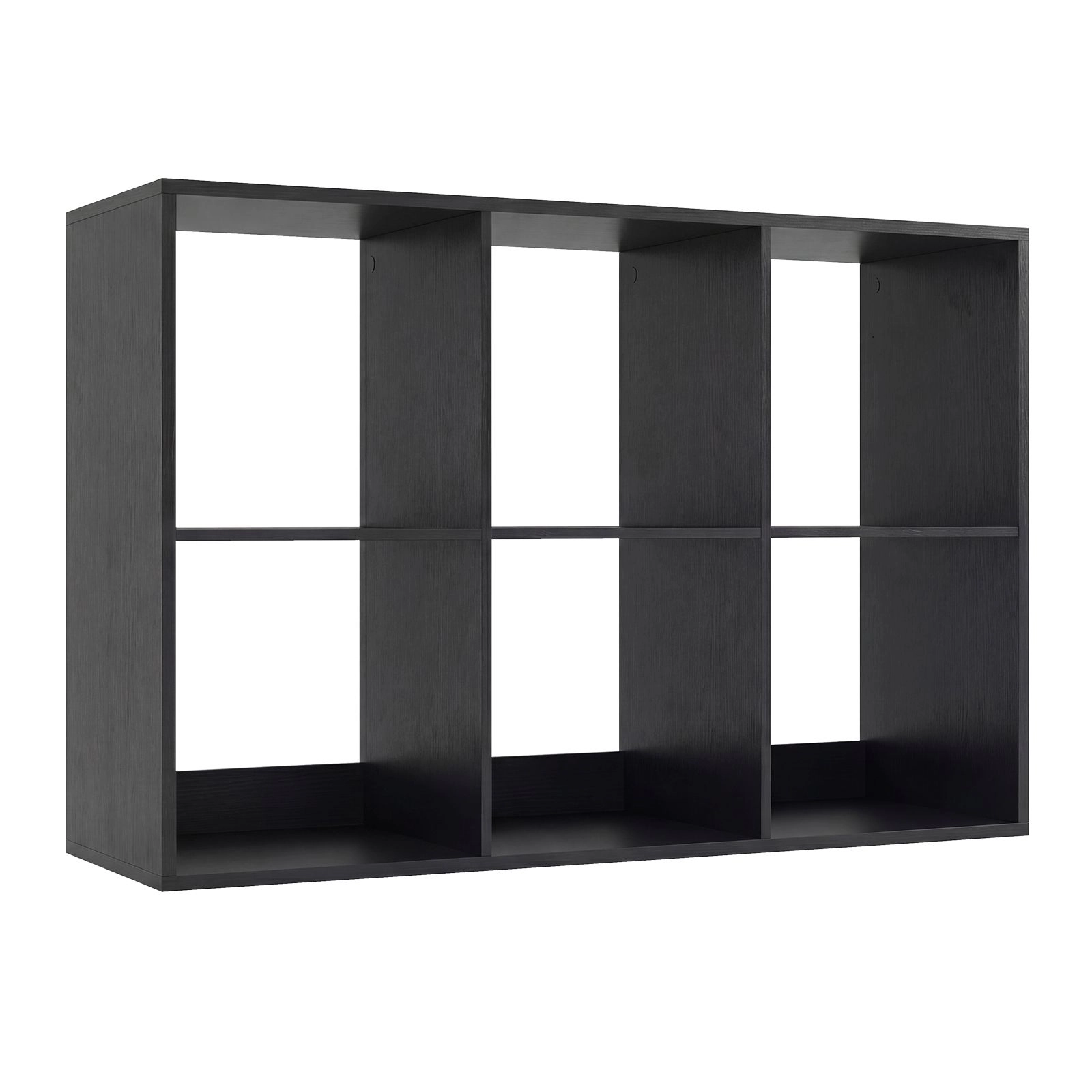 SlickBlue Modern Cube Bookcase Organizer with Wood Grain Finish and Shelves