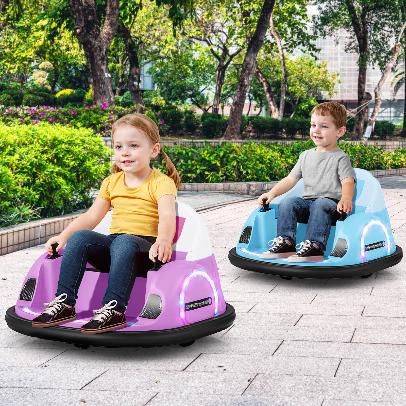 12V Bumper Car for Toddlers 18+ Months with Remote Control 3-Speed Battery Indicator and 360-Degree Spin Ride On Toy