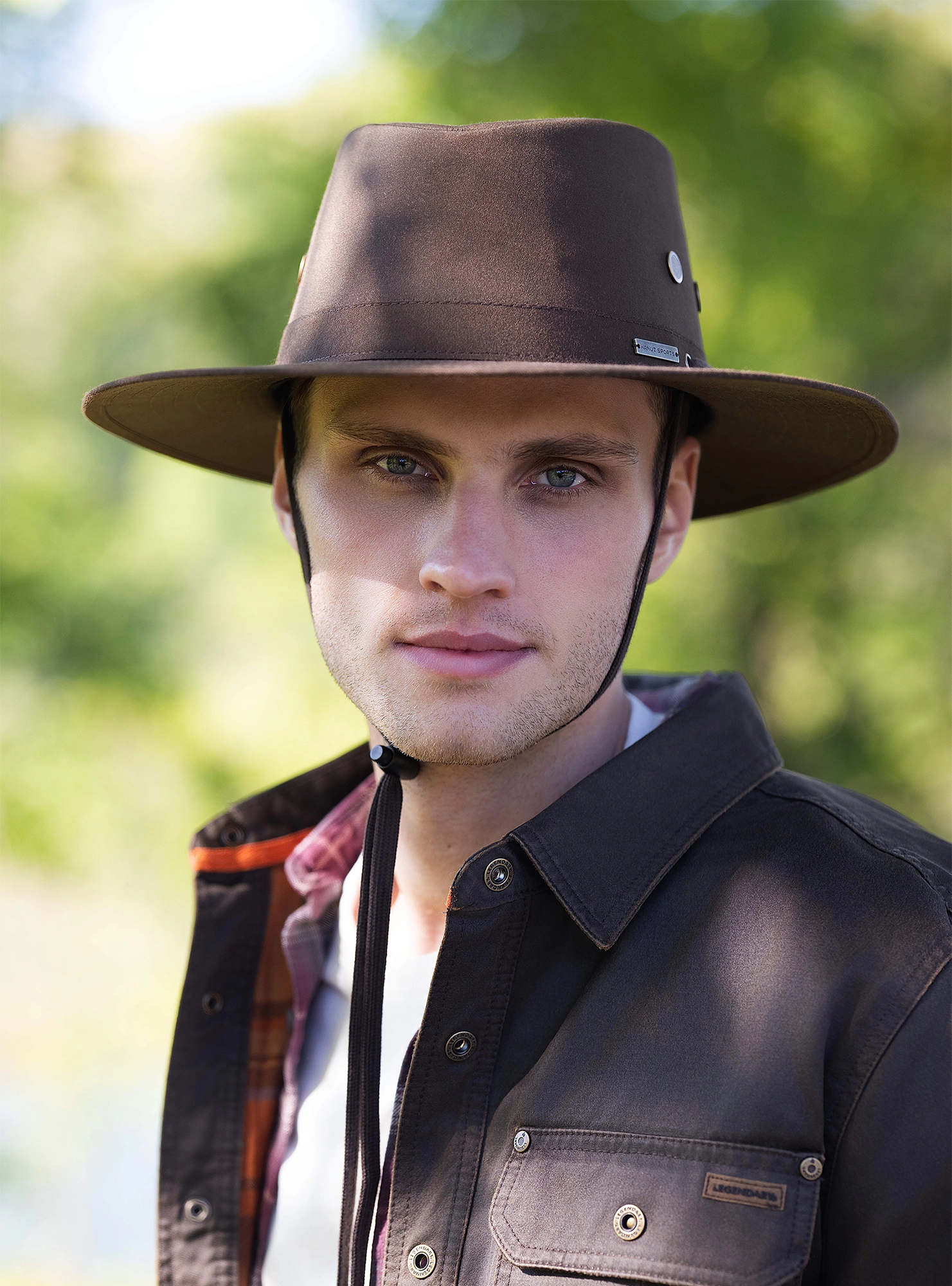 KANUT SPORTS Peale Safari Sun Hat - Unisex Waterproof Wide Brim with Mesh Eyelets and Adjustable Chincord