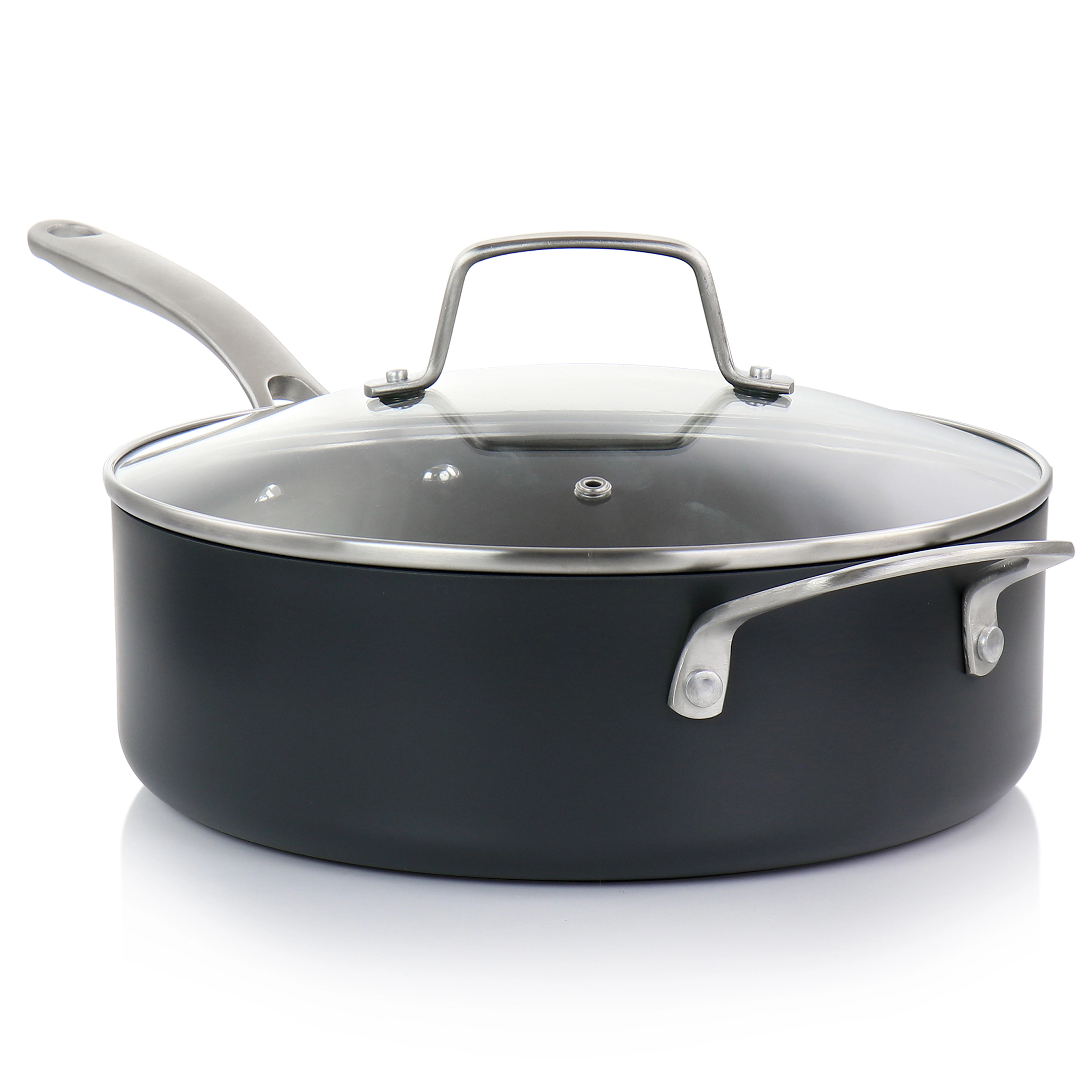 Martha Stewart 10 Piece Nonstick Hard Aluminum Cookware Set in Matte Black
