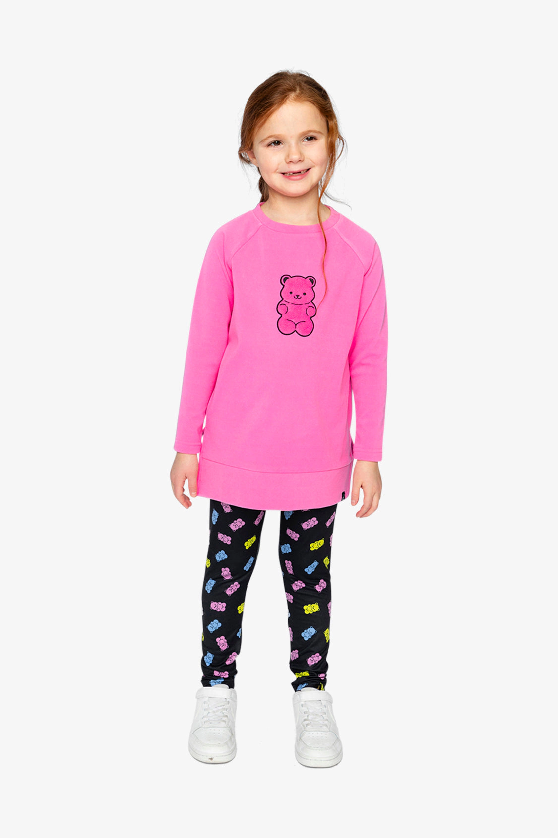 Deux par Girls Gummy Bear Appliqué Raglan Sleeve Tunic