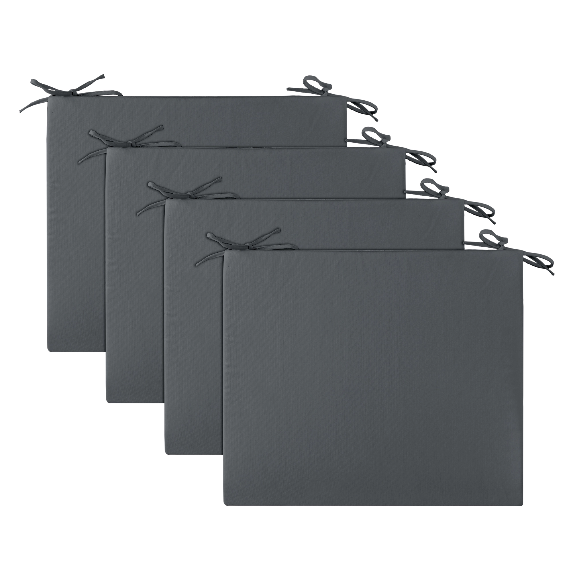Unikome Set of 4 Outdoor Patio Seat Cushions, Water-Resistant Square Corner Chair Pads