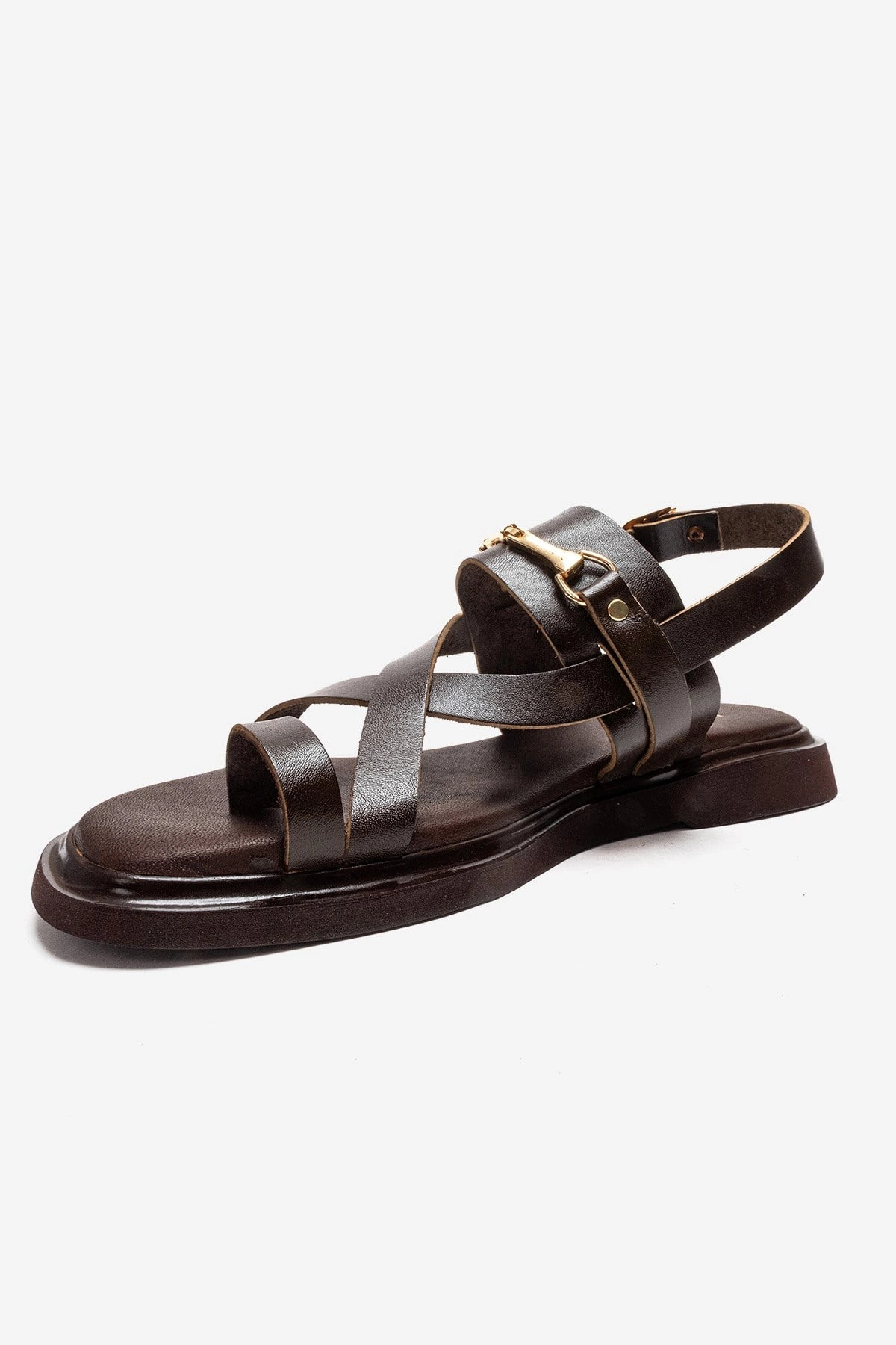 Forever & Always Womens Fabiana Leather Thong Sandals