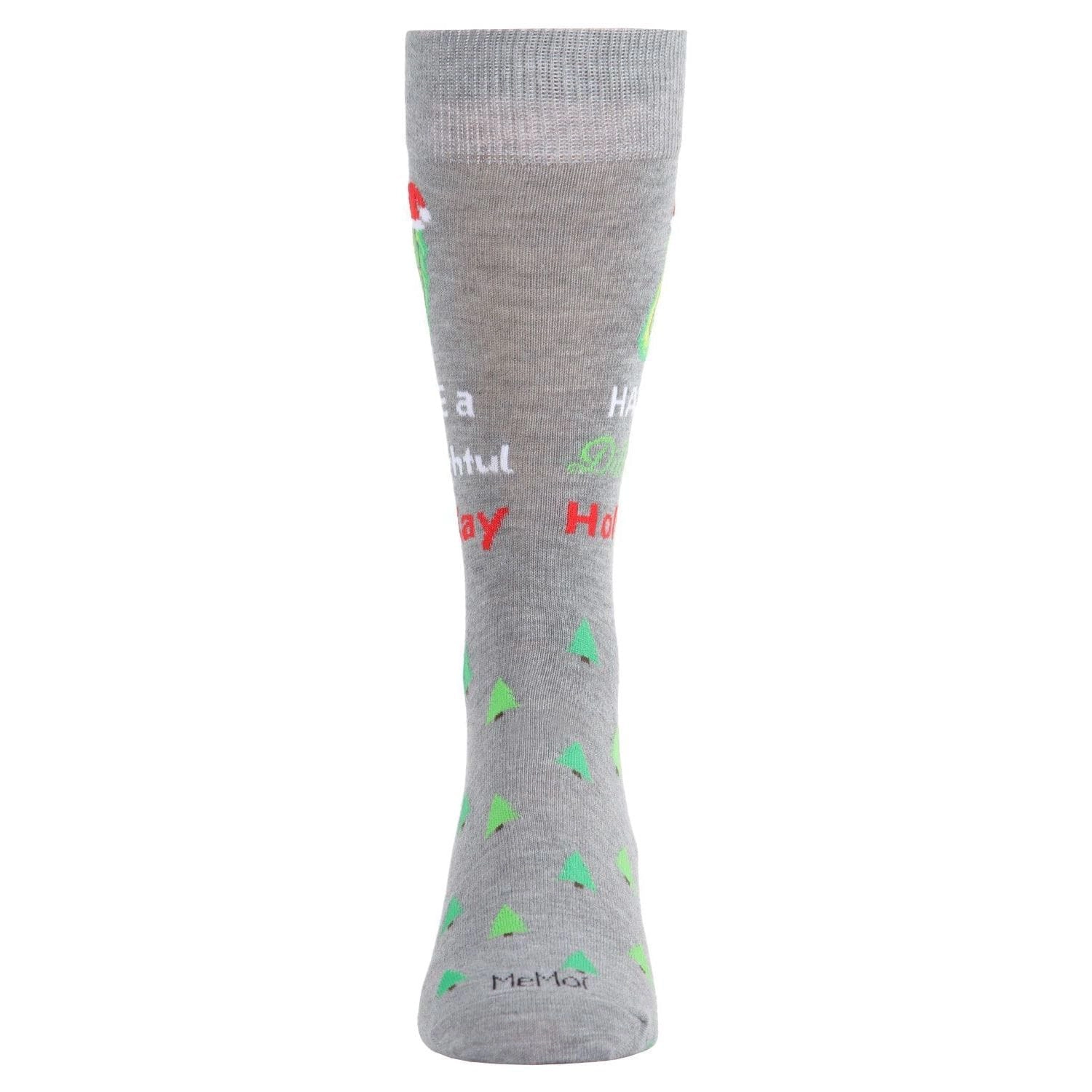 MeMoi Men's Dill-ightful Holiday Pickle Novelty Crew Socks