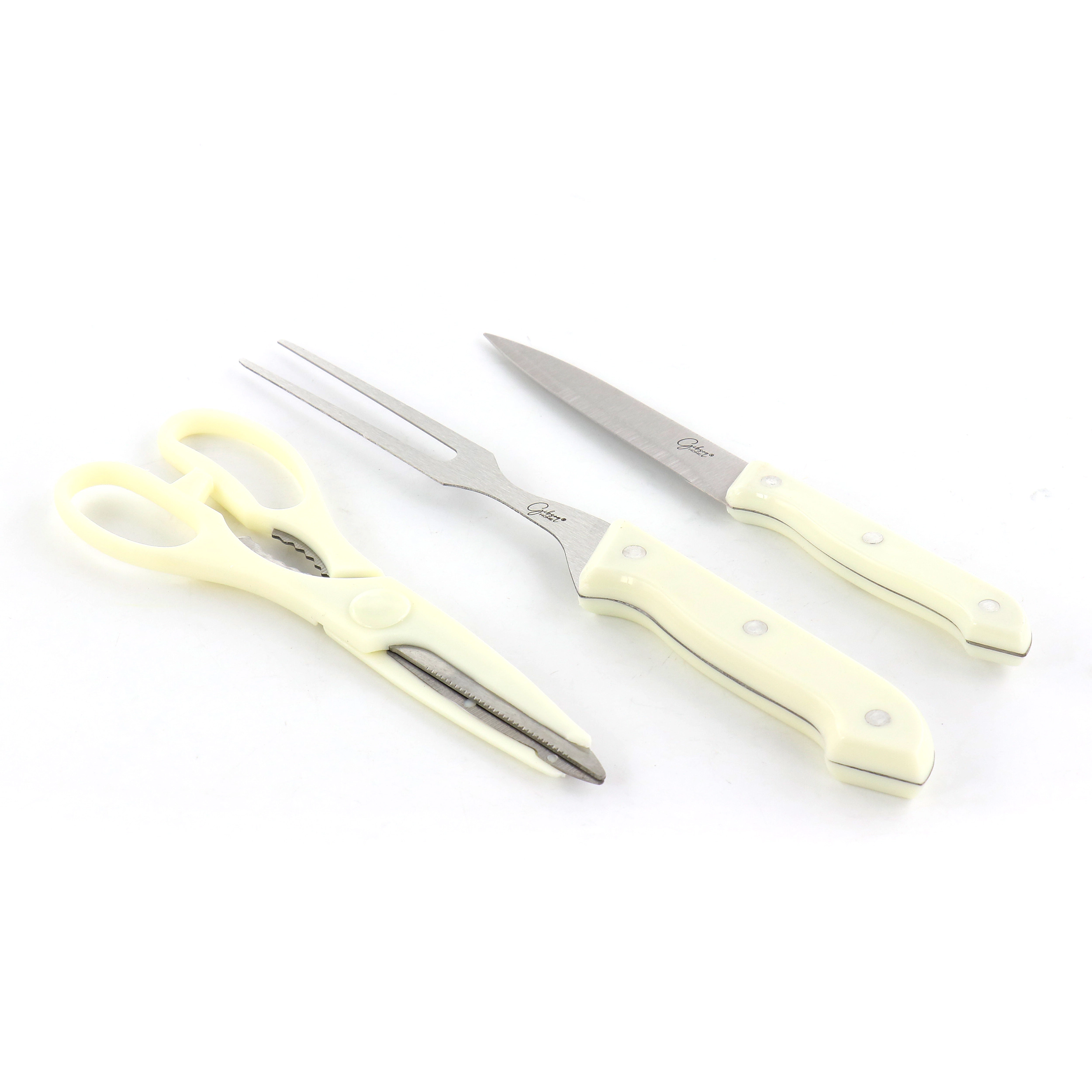 Gibson Home Wildcraft 10 Piece Cutlery Set With Cutting Board