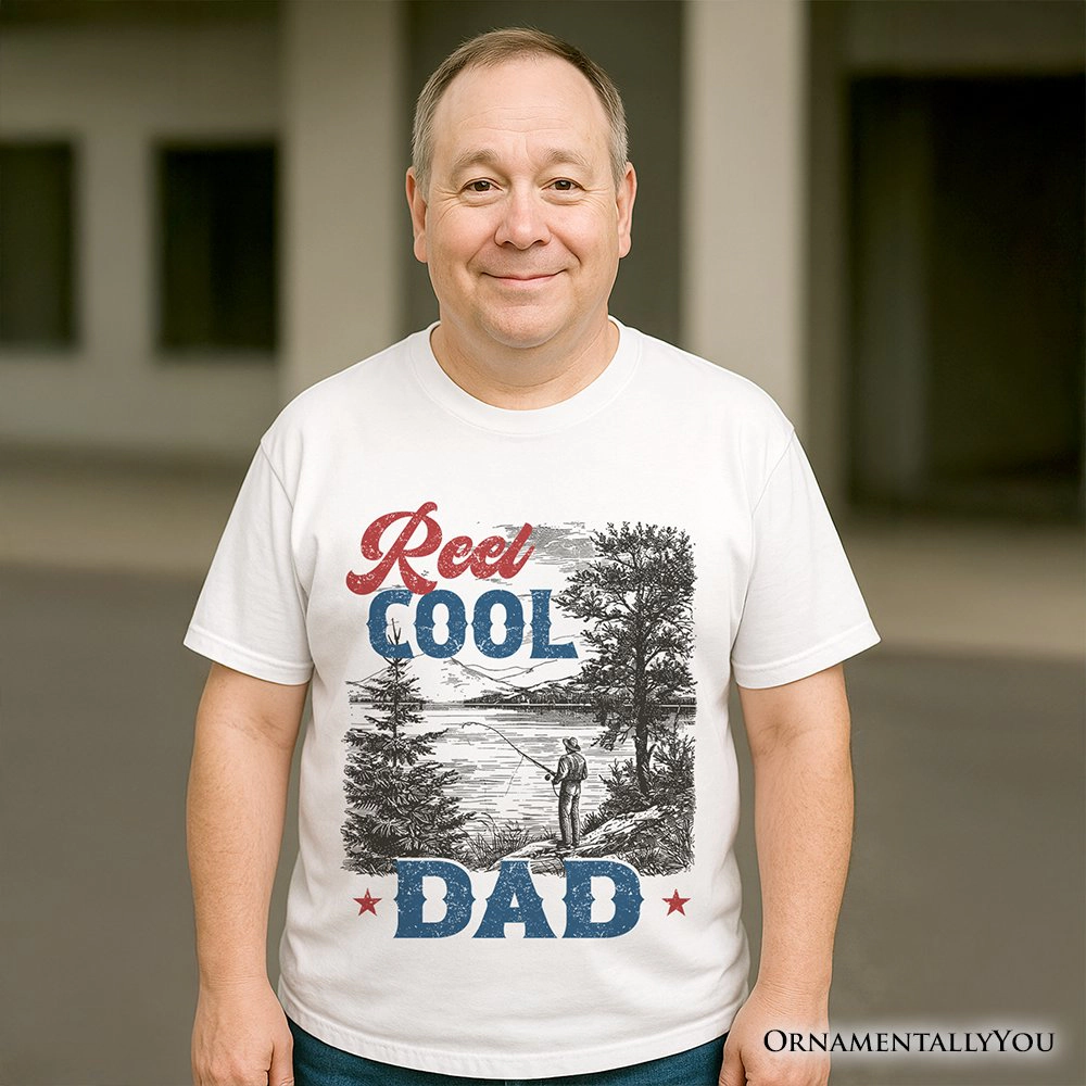 OrnamentallyYou Mens Funny "Reel Cool Dad" Fishing T-Shirt