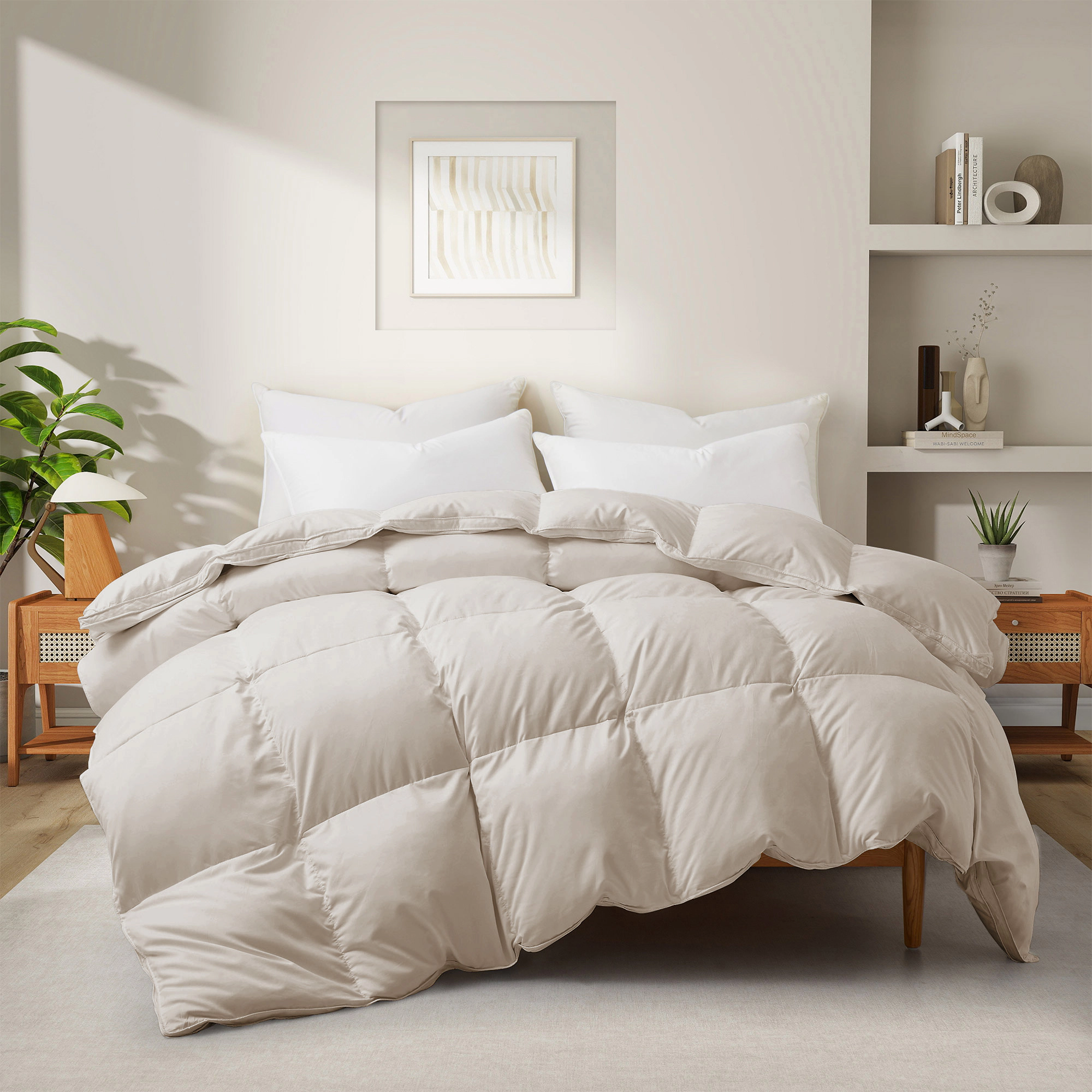Unikome Luxury Soft Winter Comforter – Warm & Cozy Goose Down Feather Fiber Duvet for Sleep