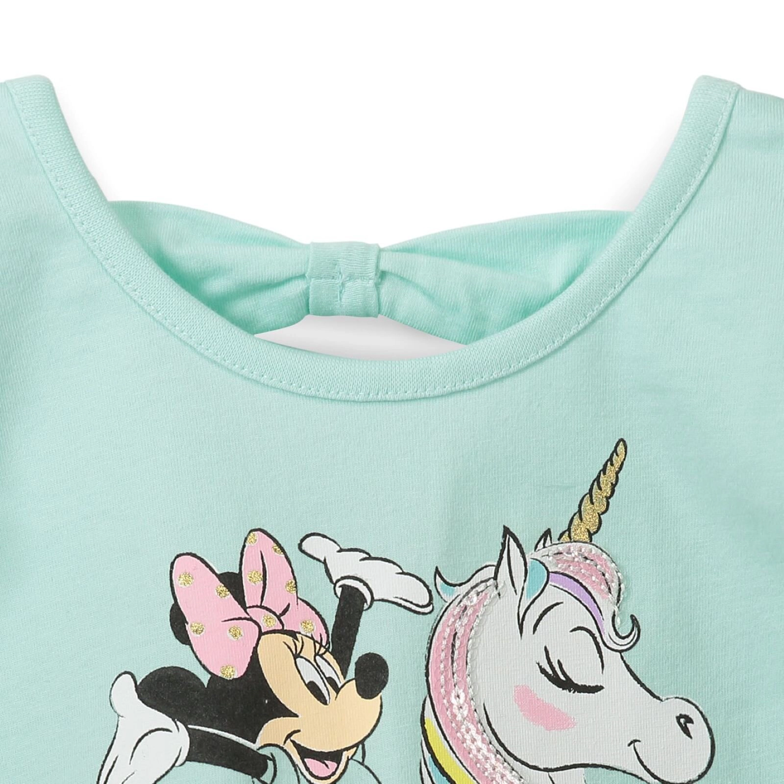 Disney Minnie Mouse Girls' 2-Piece T-Shirt and Bike Shorts Set