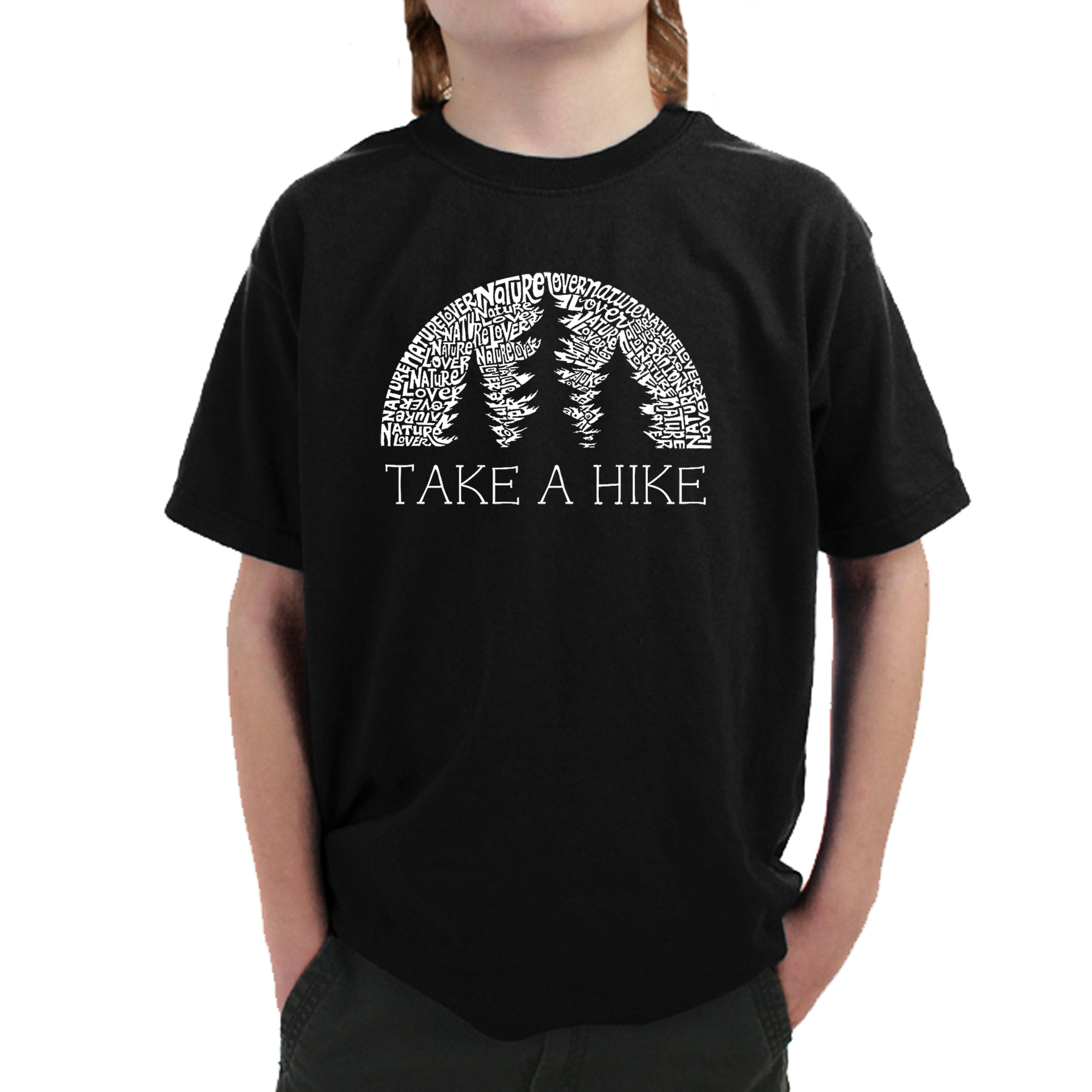 LA Pop Art Boy's Word T-Shirt - Nature Lover