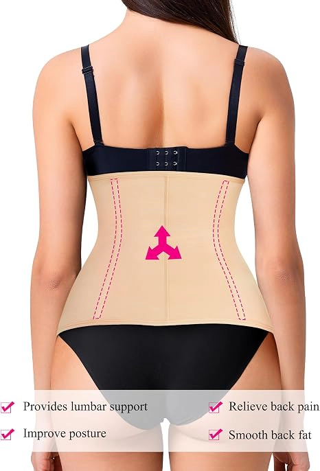 Nebility Women Zipper Tummy Control Waist Trainer Corset