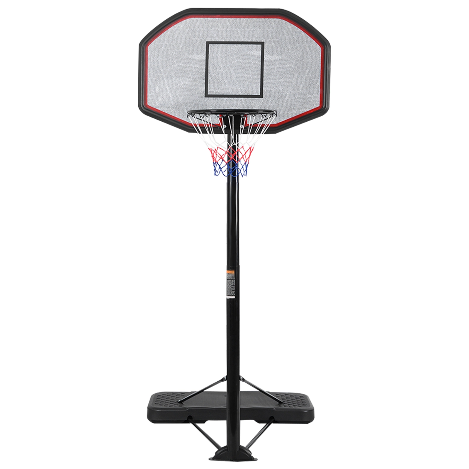 SUGIFT 43-in Height Adjustable Indoor Basketball Hoop System with 43 x 28-in PE Backboard and Fillable Mobile Base