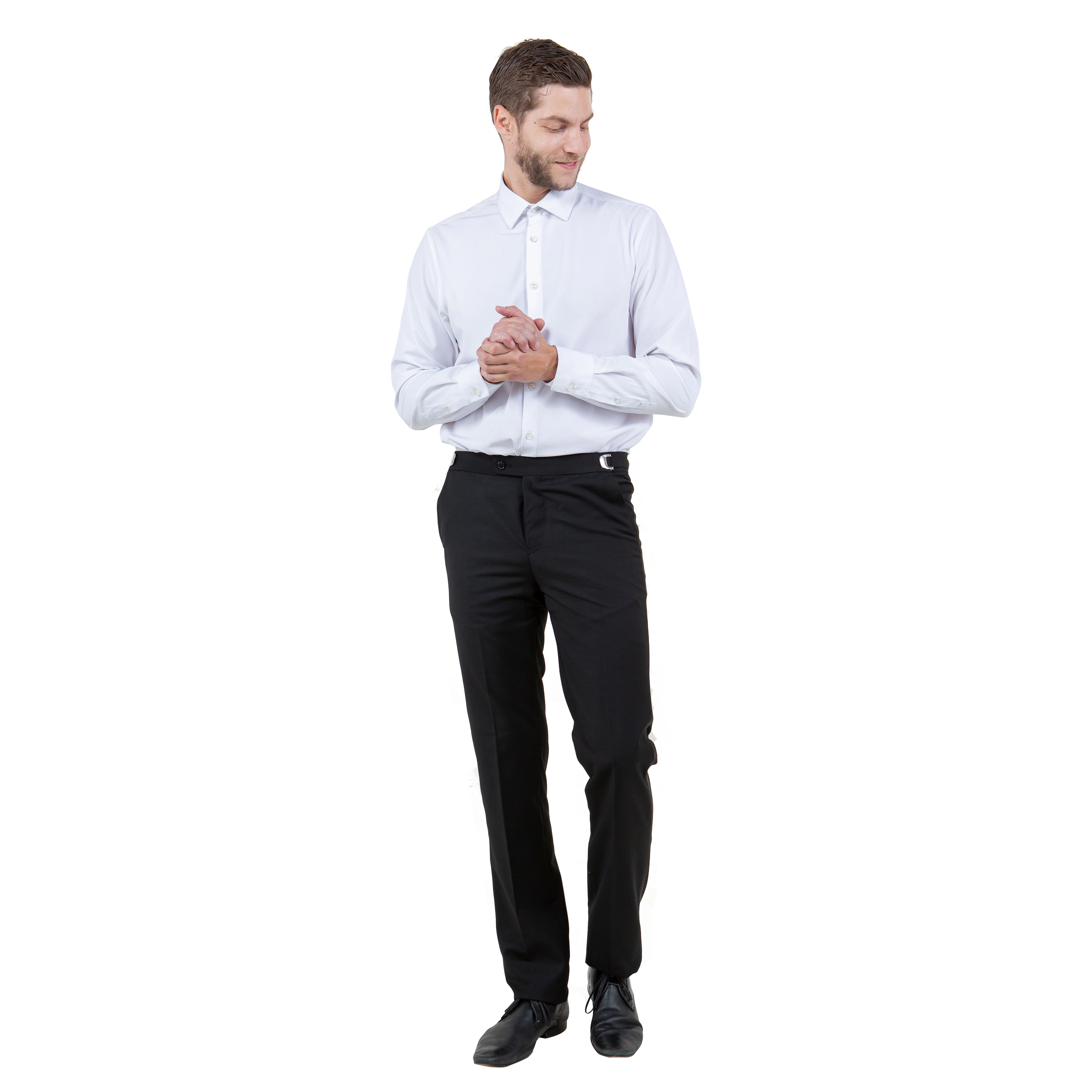 Bryan Michaels Regular Fit Tuxedo Pants w/ Expandable Metal Clip
