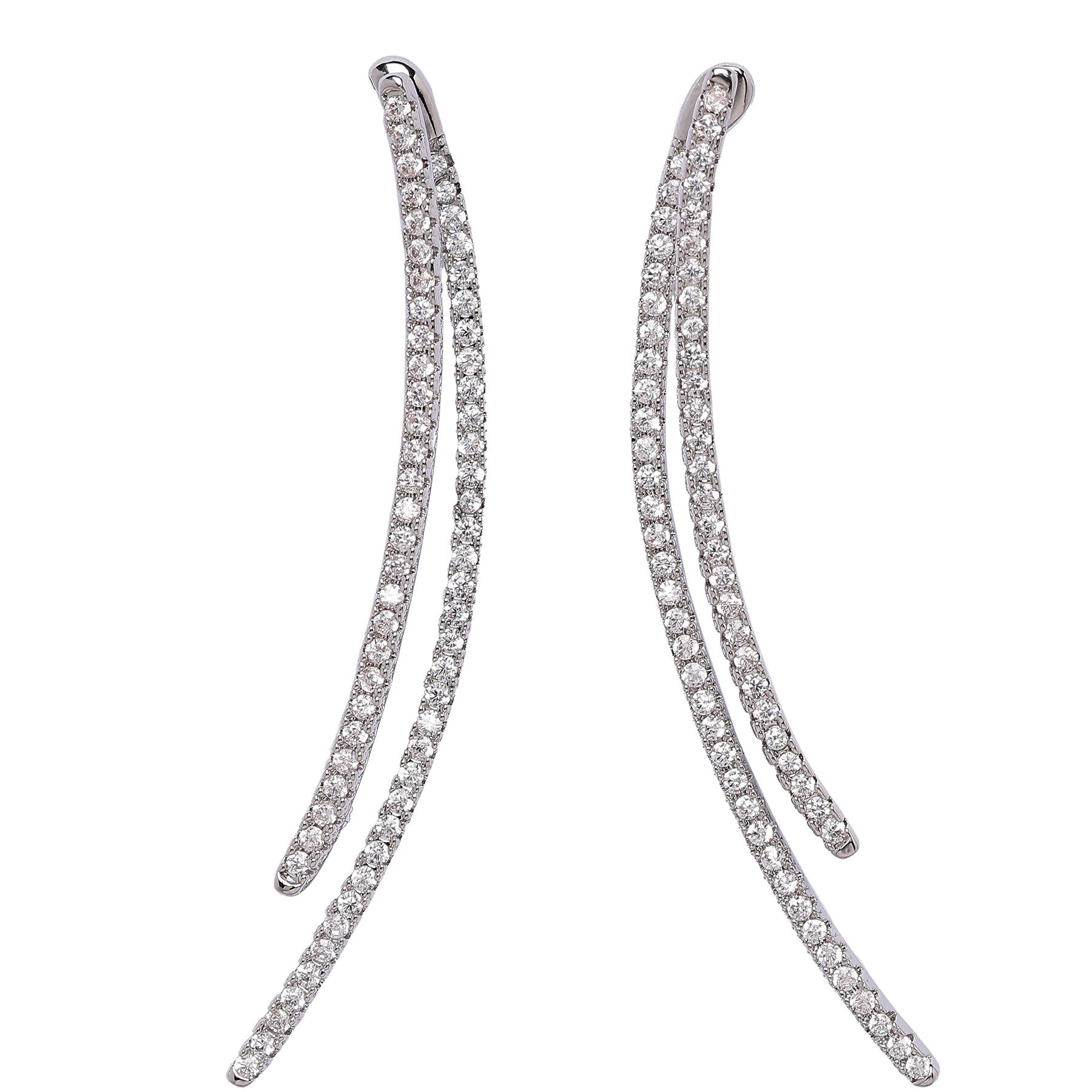 AGP PARIS Womens Shimmering Rays Drop Earrings