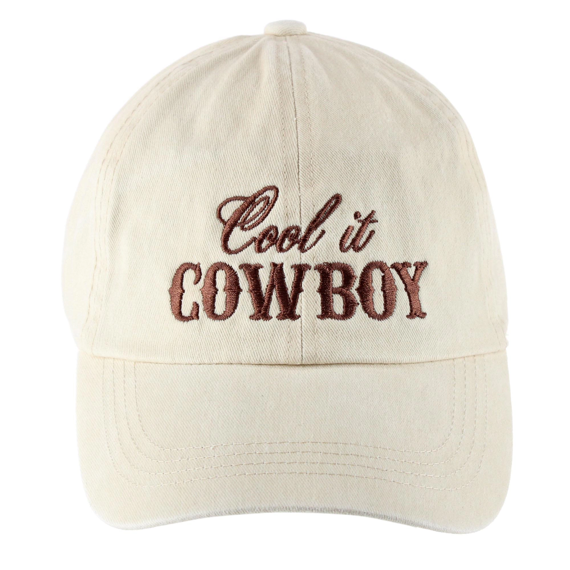 CTM Women's Cool It Cowboy Embroidered Baseball Cap