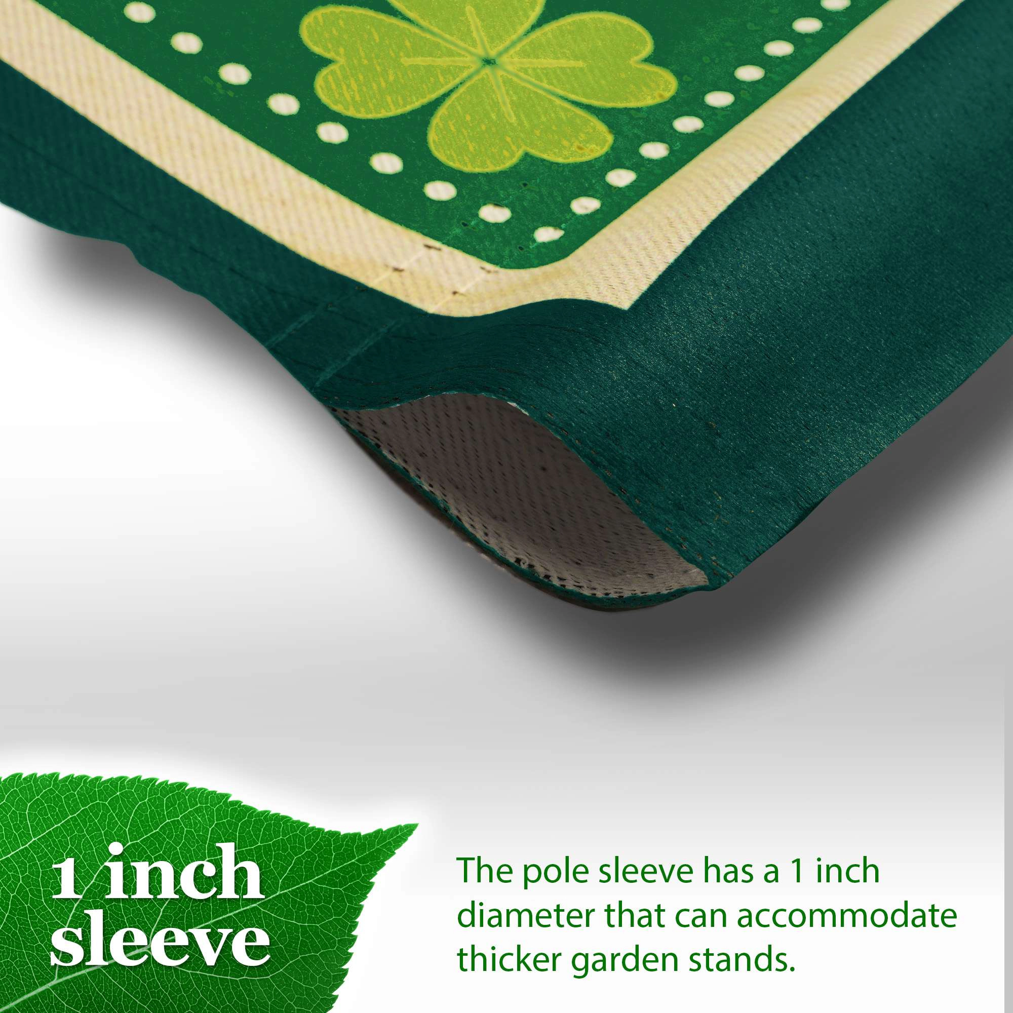 G128 St. Patrick's Day Pot of Gold Garden Flag 12x18 in - Double-Sided, Weather-Resistant