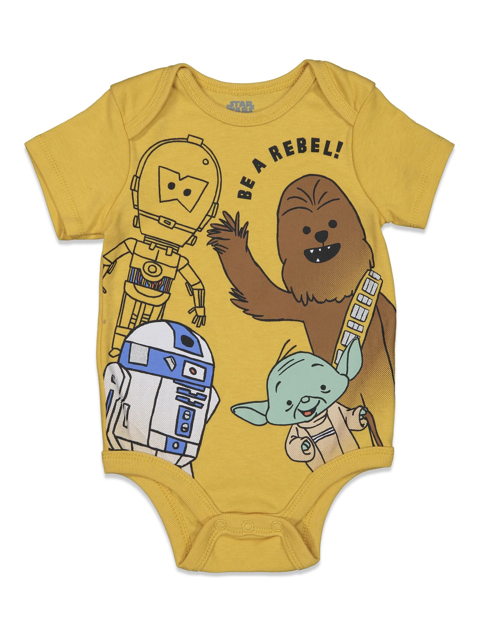 Star Wars Baby Boys' 3-Pack Short Sleeve Bodysuits