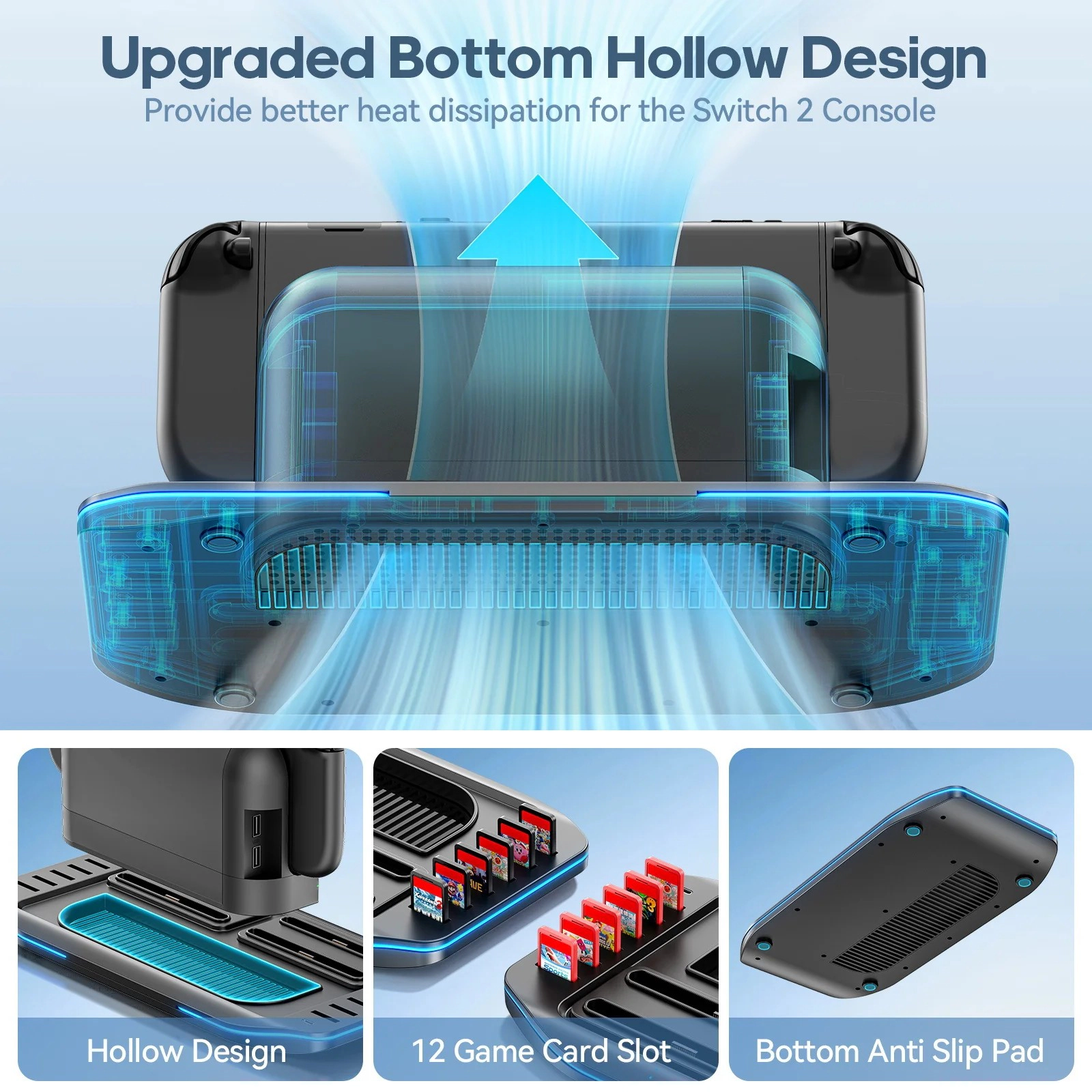 Sonicgrace RGB Organizer Charging Dock for Nintendo Switch 2