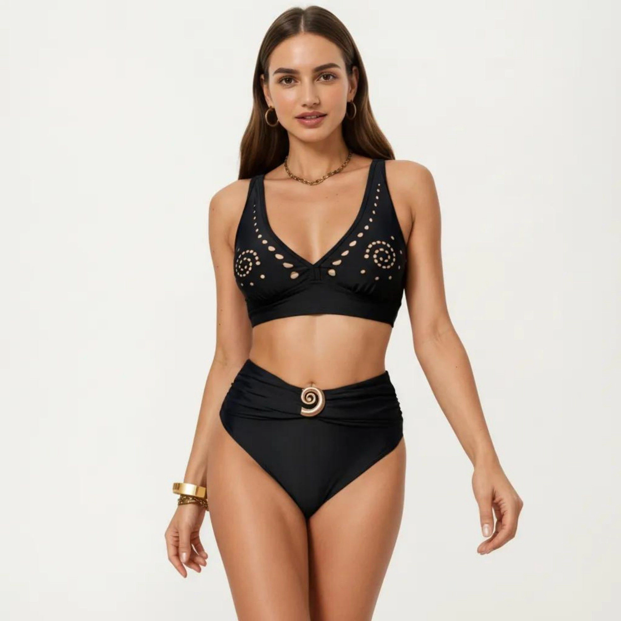 Anna-Kaci Women’s 2-Piece High-Rise Bikini Set