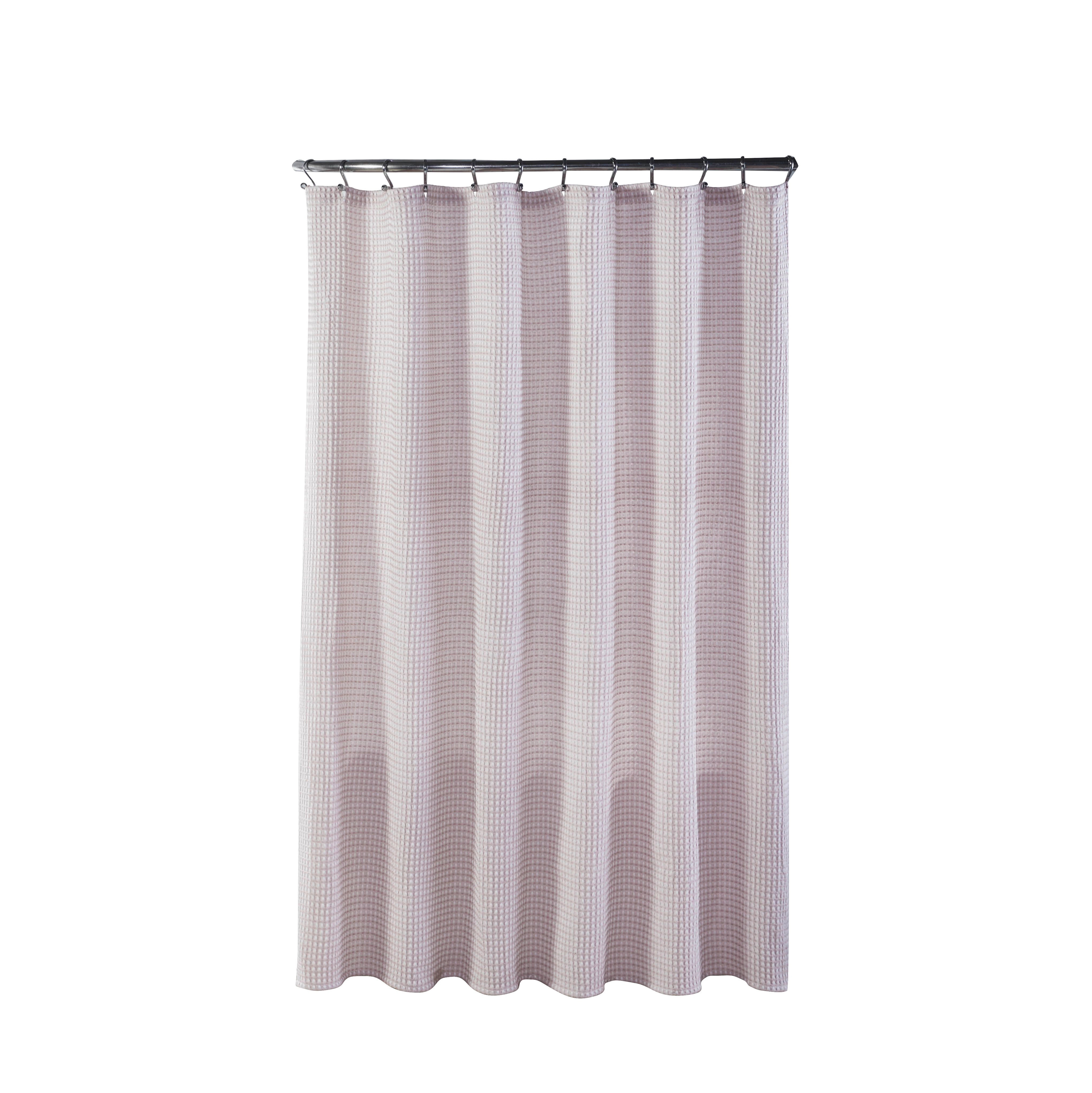 Hotel Collection Premium Waffle Weave Mold & Mildew Resistant Fabric Shower Curtain by Kate Aurora