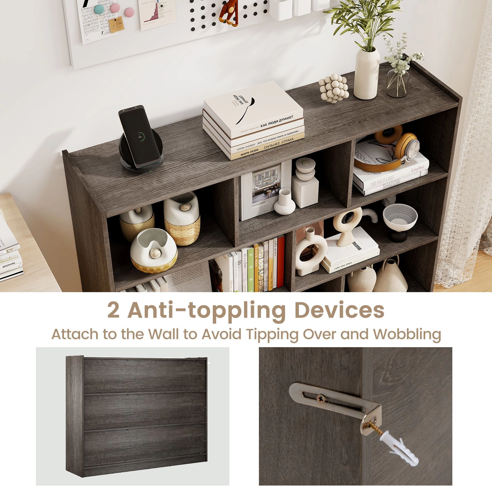 SlickBlue 3-Tier Cube Bookcase Display Storage Shelf