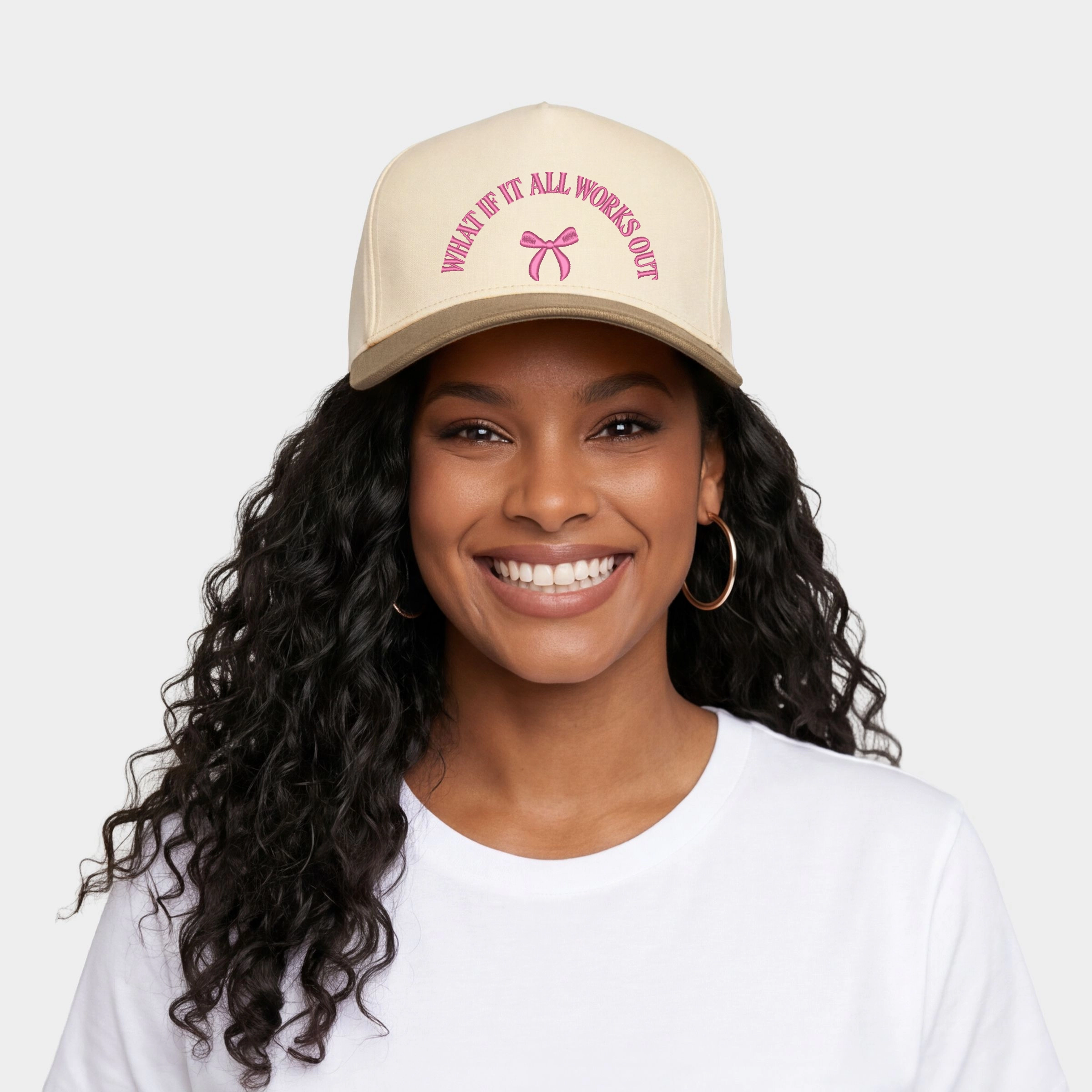 Simply Sage Market - Women's Canvas Trucker Hat Embroidered What If It All Works Out