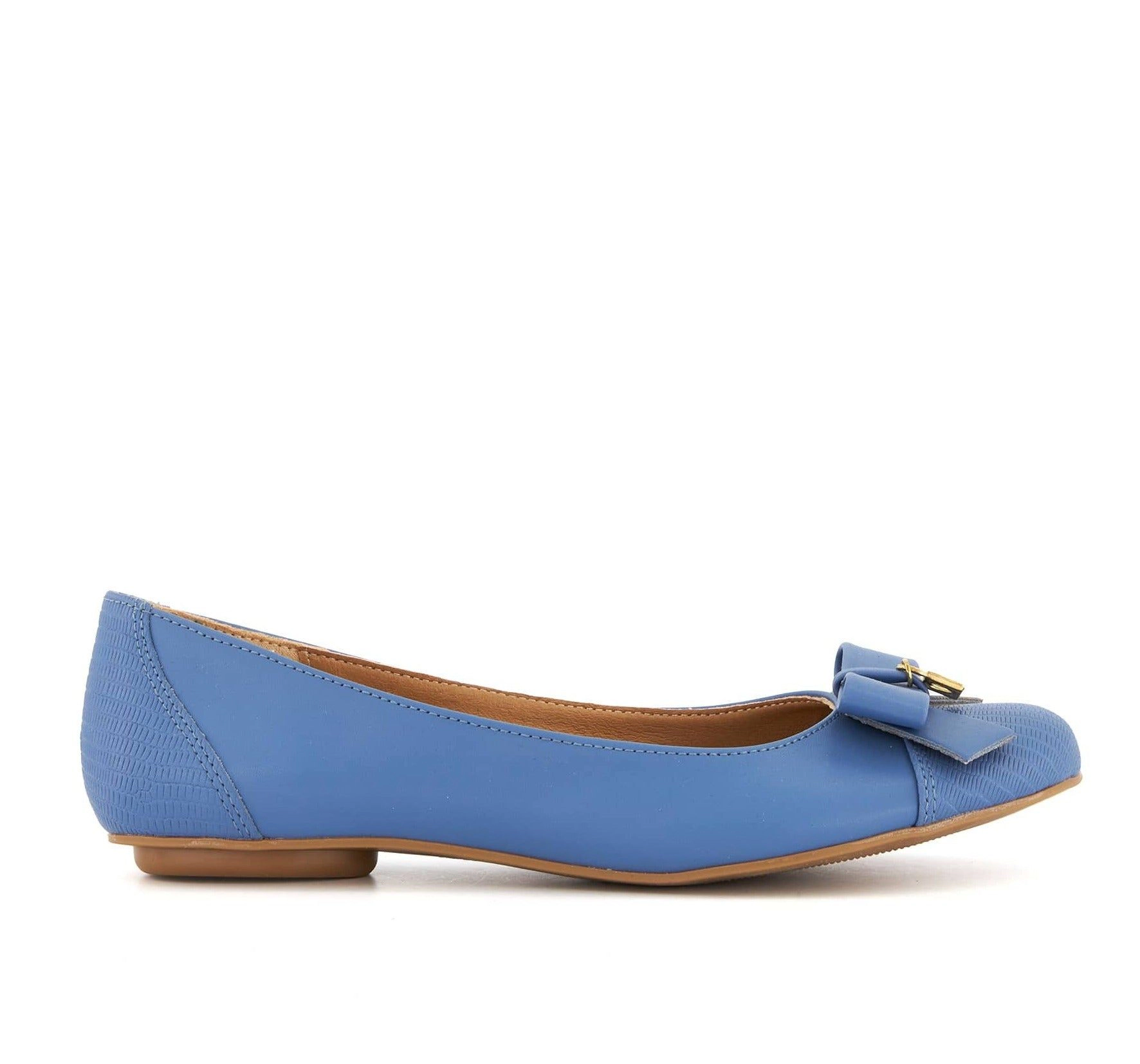 Andrea Ballerinas With Bow And Golden Lock Charm