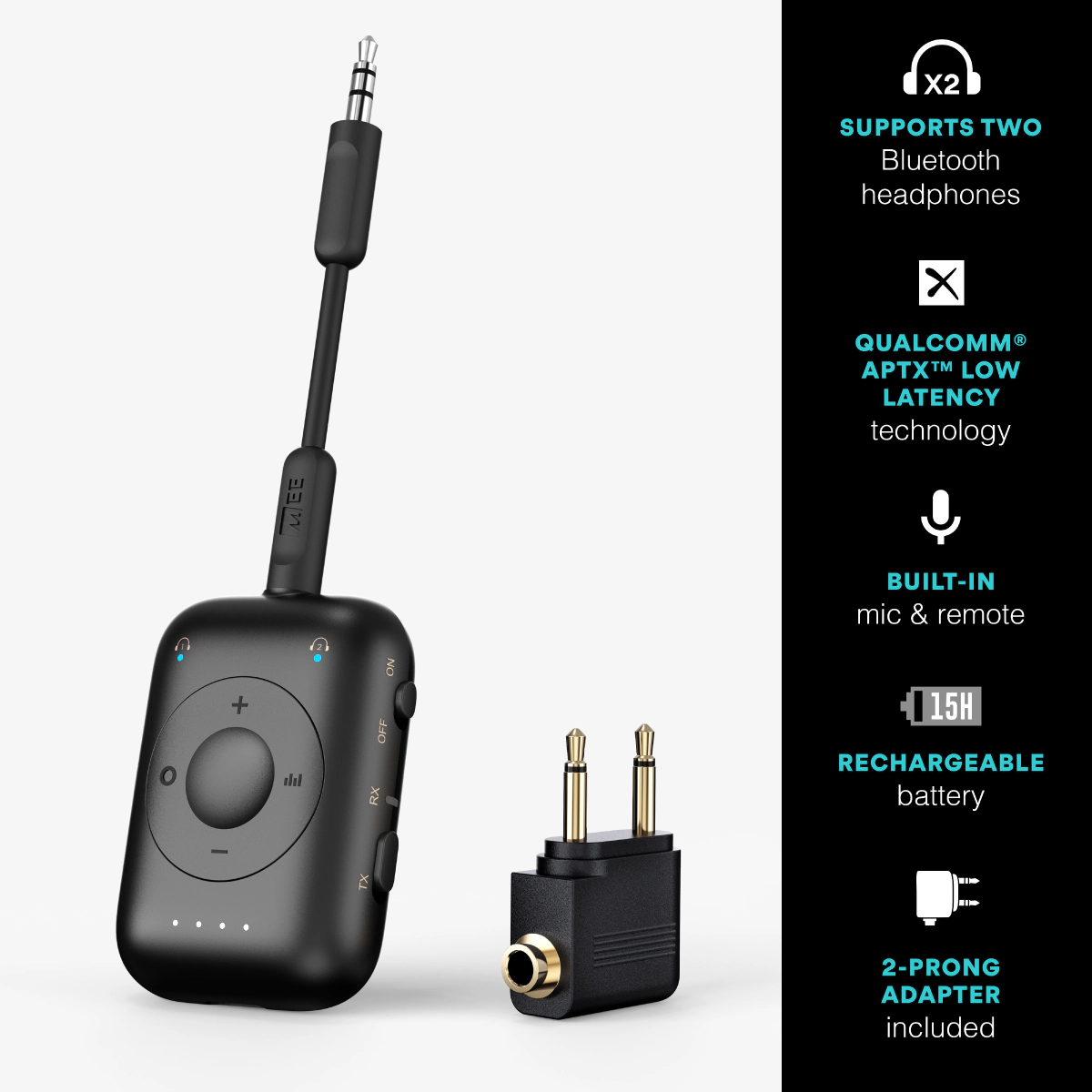 MEE audio Connect Air Pro 2-in-1 Bluetooth Wireless Audio Transmitter & Receiver