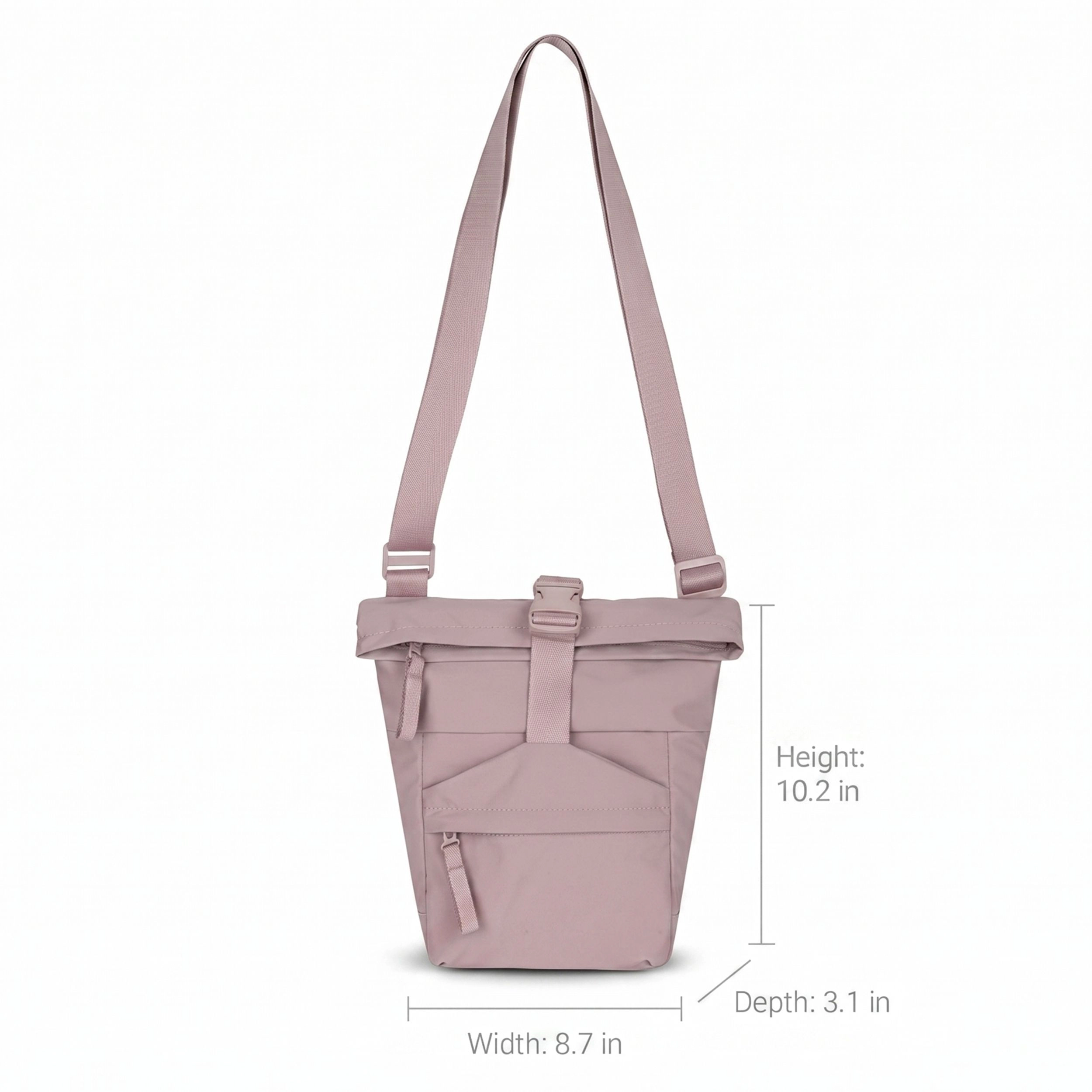 Alilang Women's Water Resistant Nylon Crossbody Bucket Bag Adjustable Strap Multi Pocket Everyday Travel