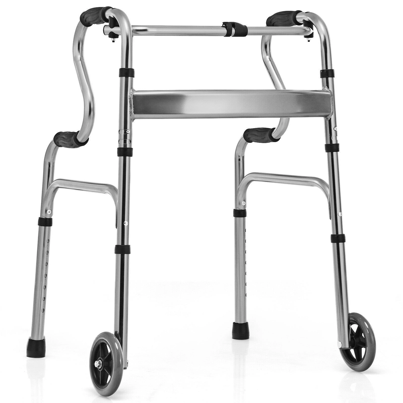 SUGIFT Gray Folding Stand-Assist Walker with Bi-Level Handrails 25.6-in W 20-in D 37-in H 440-lb User Capacity