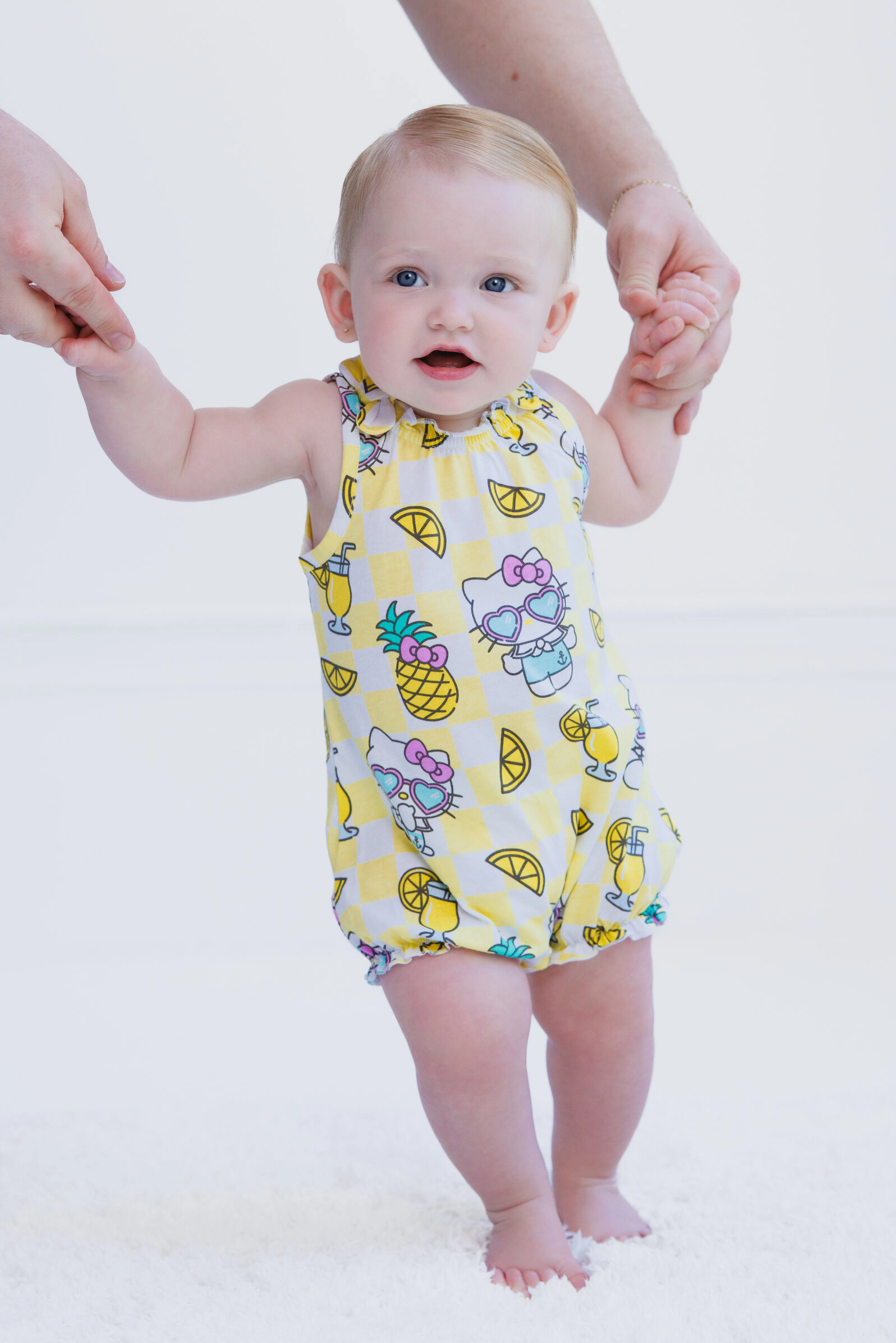 Hello Kitty Baby Girls' Sleeveless One Piece Bubble Romper