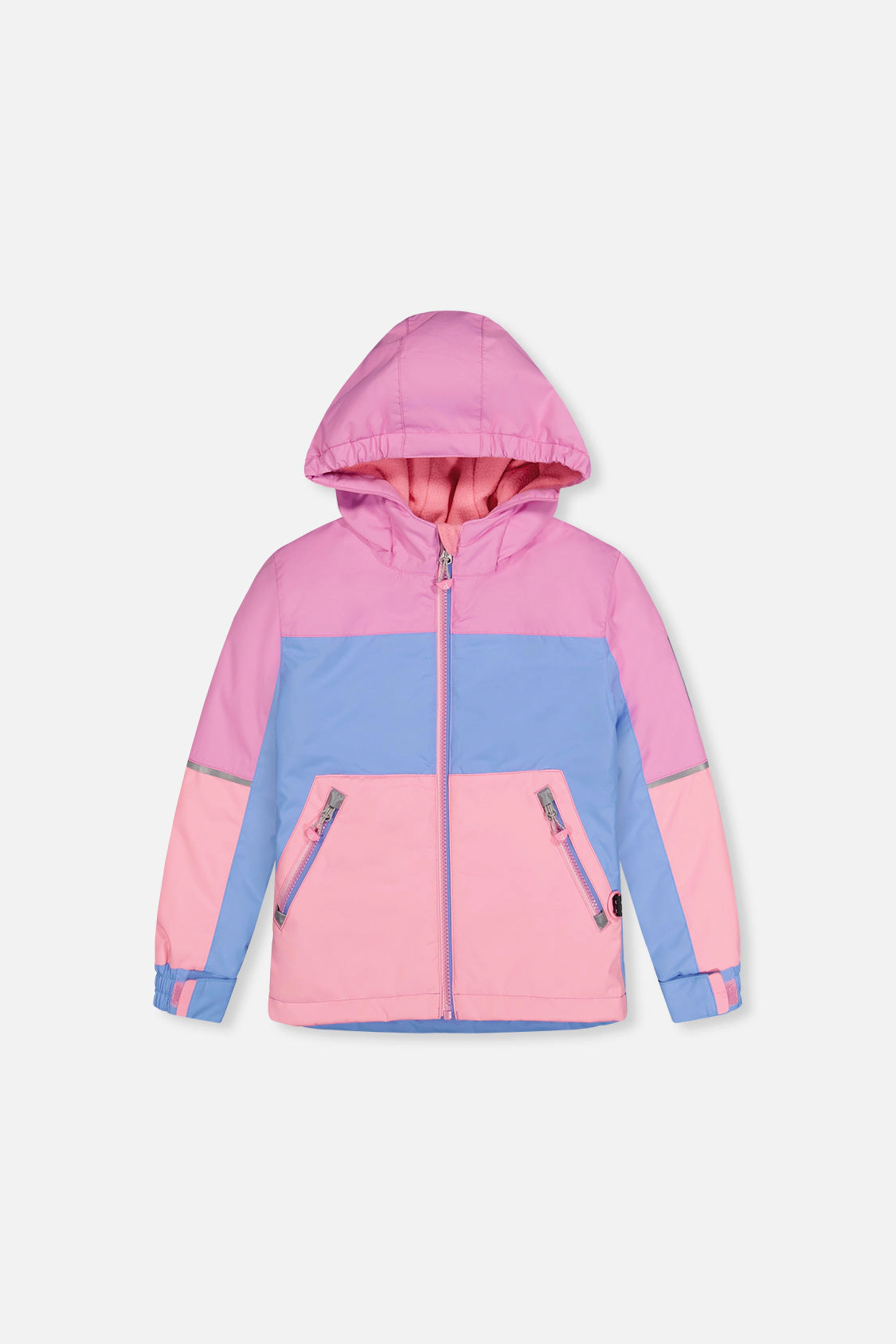 Deux par Girls Colorblock Lightweight Two Piece Snowsuit with Hooded Jacket and Snow Pants