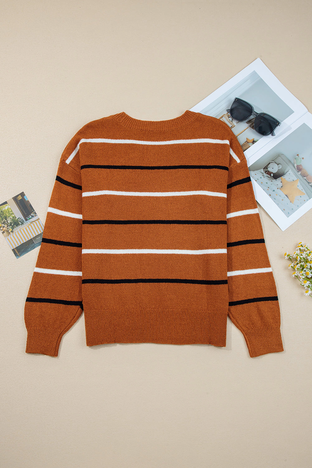Threaded Pear Women's Aylin Edge Drop Shoulder Sweater