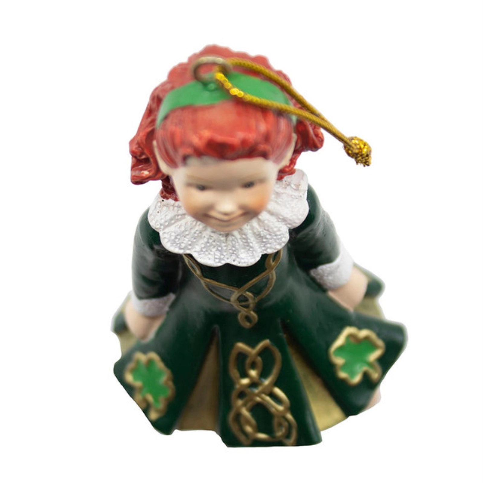 Kurt Adler Step Irish Dancer Girl in Green Dress Resin Christmas Tree Ornament 6 inch
