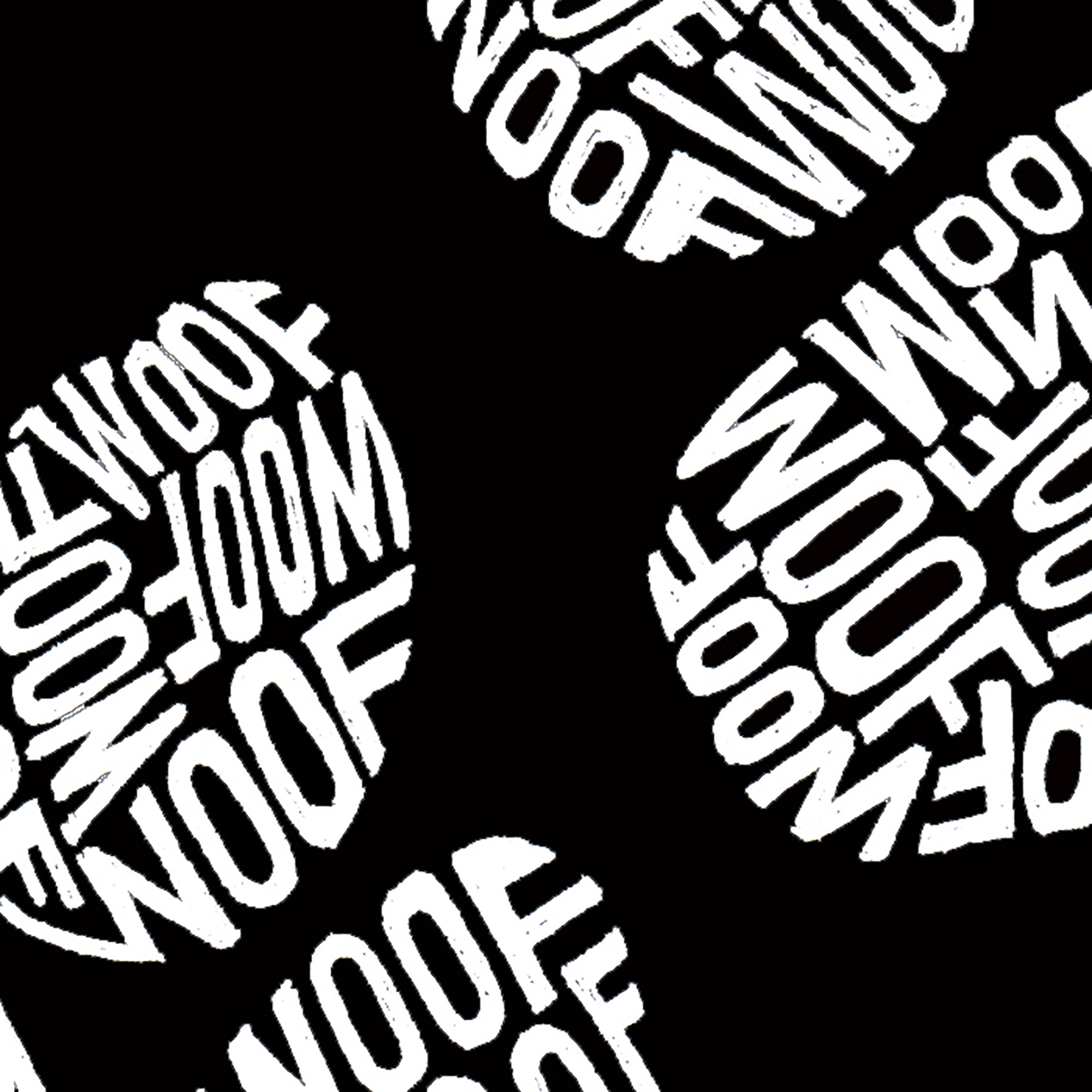 LA Pop Art Woof Paw Prints - Men's Word Hooded Sweatshirt