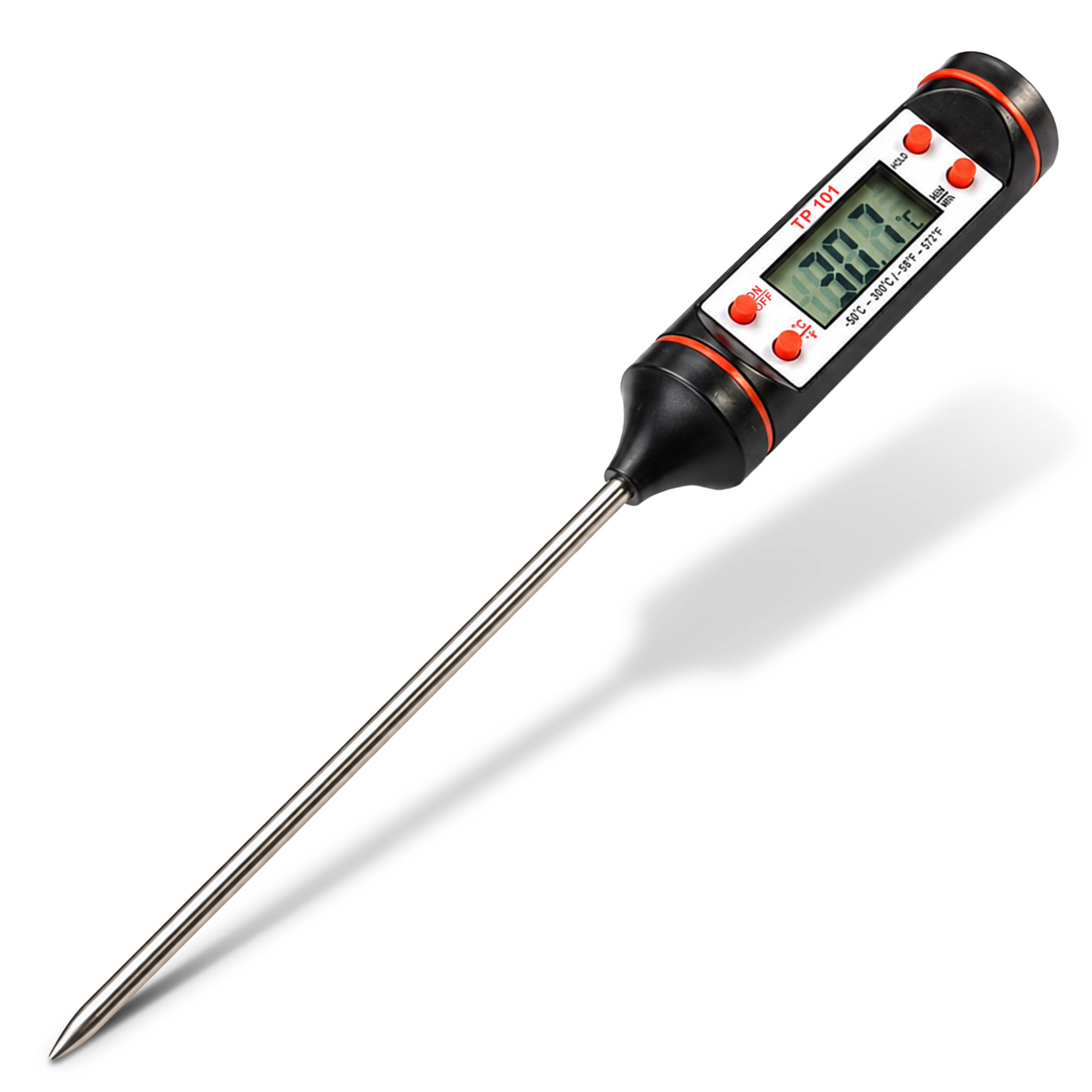 Cheer Collection Instant Read Digital Thermometer with Stainless Steel Probe