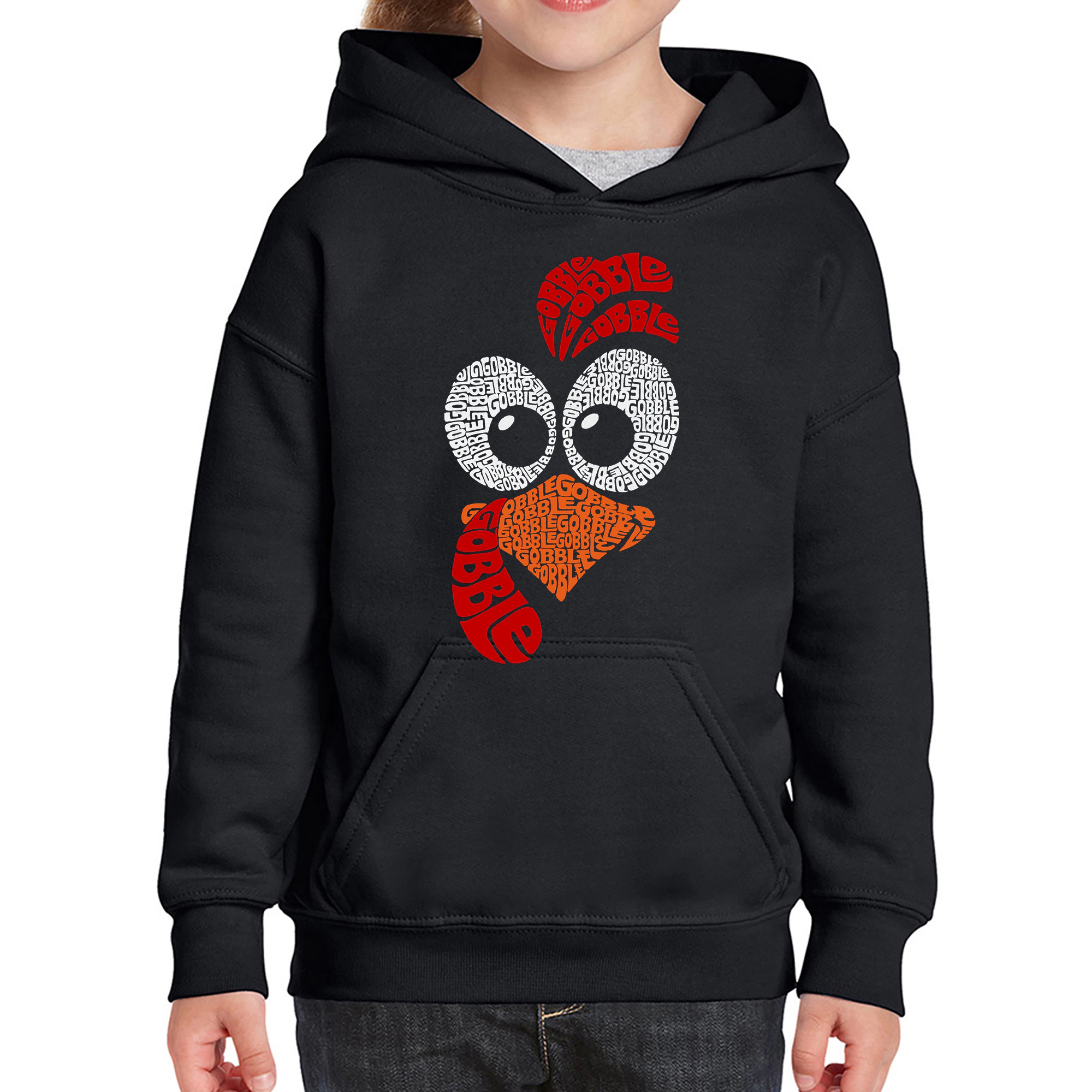 LA Pop Art Girls Word Hoodie - Turkey Face