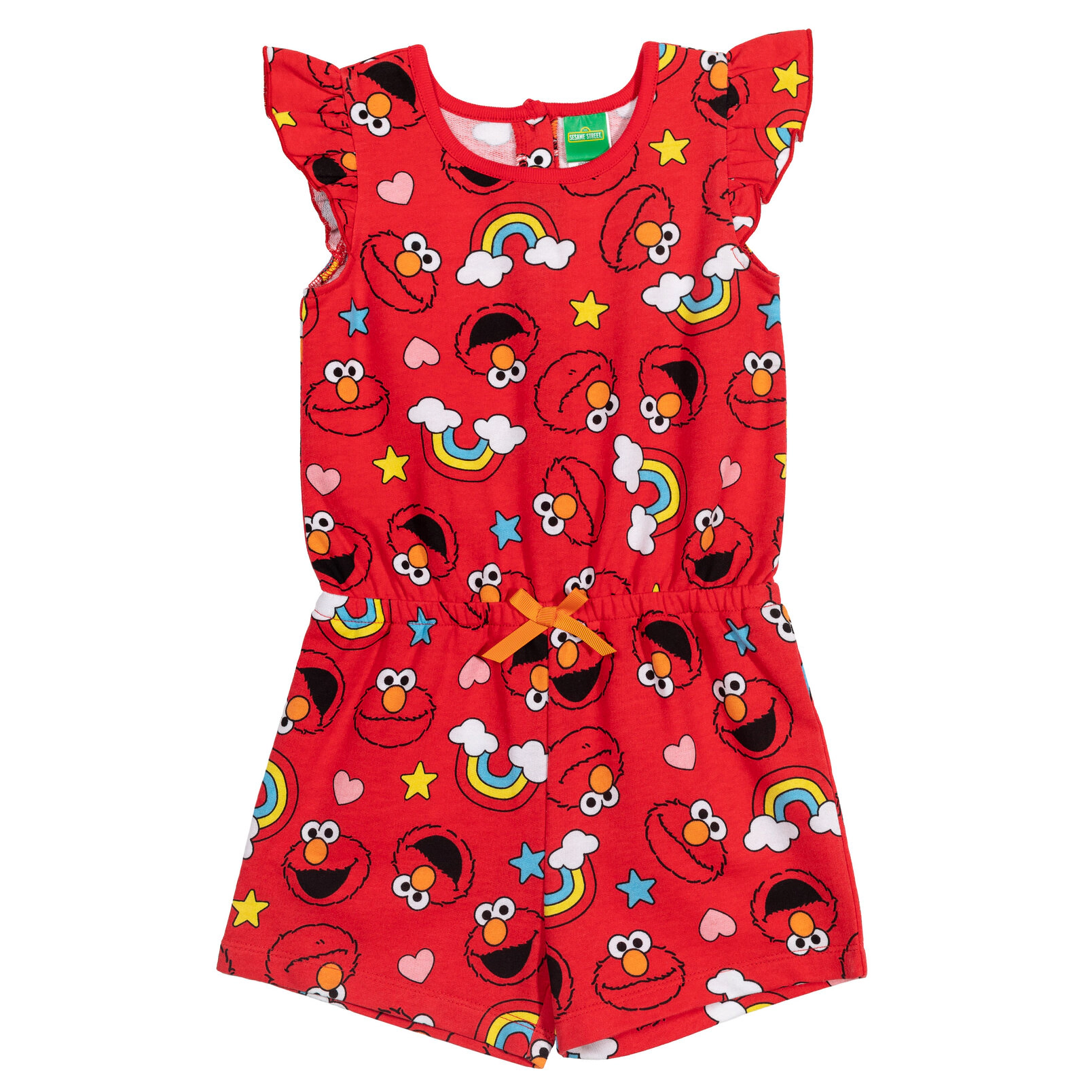 Sesame Street Elmo Girls' Sleeveless One Piece Romper