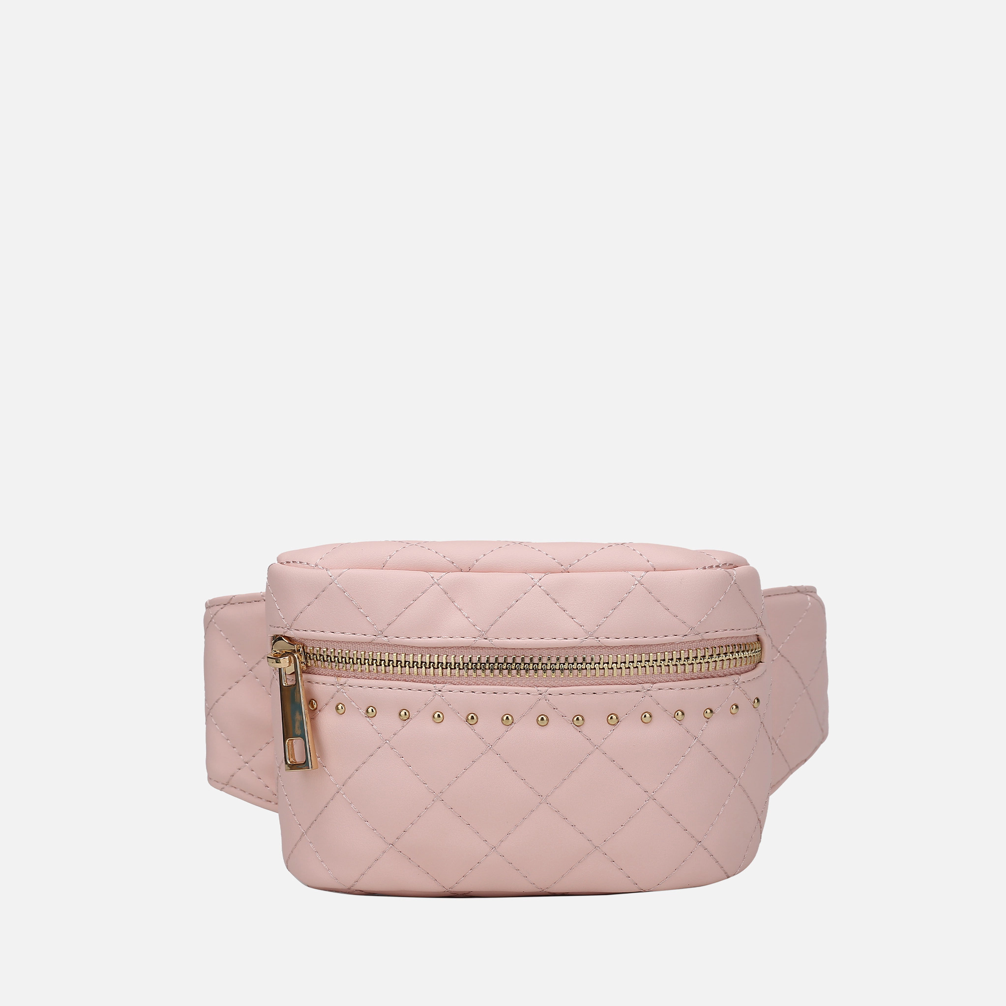 Mia K Collection Camilia Vegan Leather Belt Waist Bag, Gold-Tone Hardware