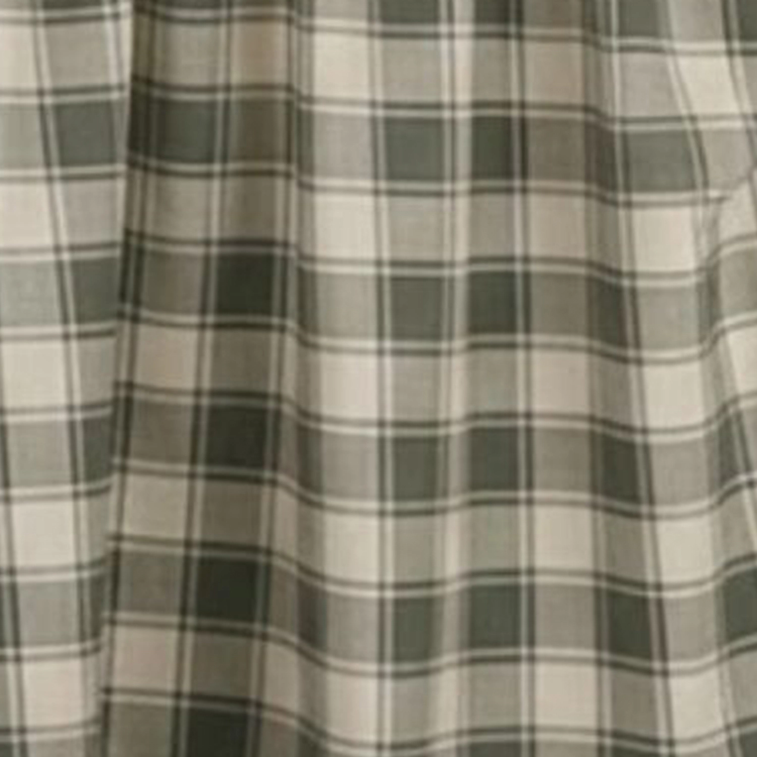 Ellis Curtain Country Check Tailored With 1.5" Rod Pocket Window Tiers 56" x 24" Mist