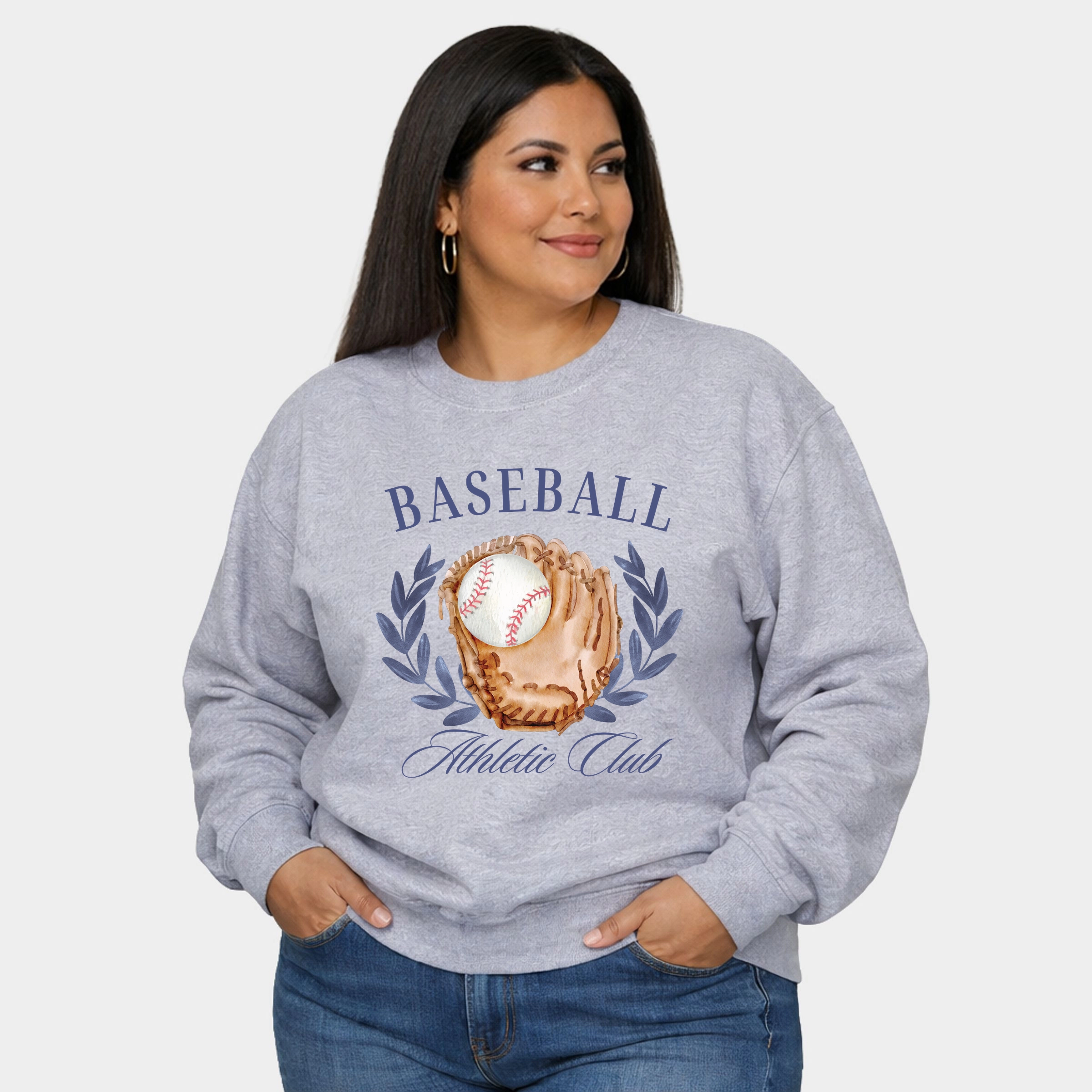 Simply Sage Market - Baseball Athletic Club  Women's Plus Sized Graphic Sweatshirt